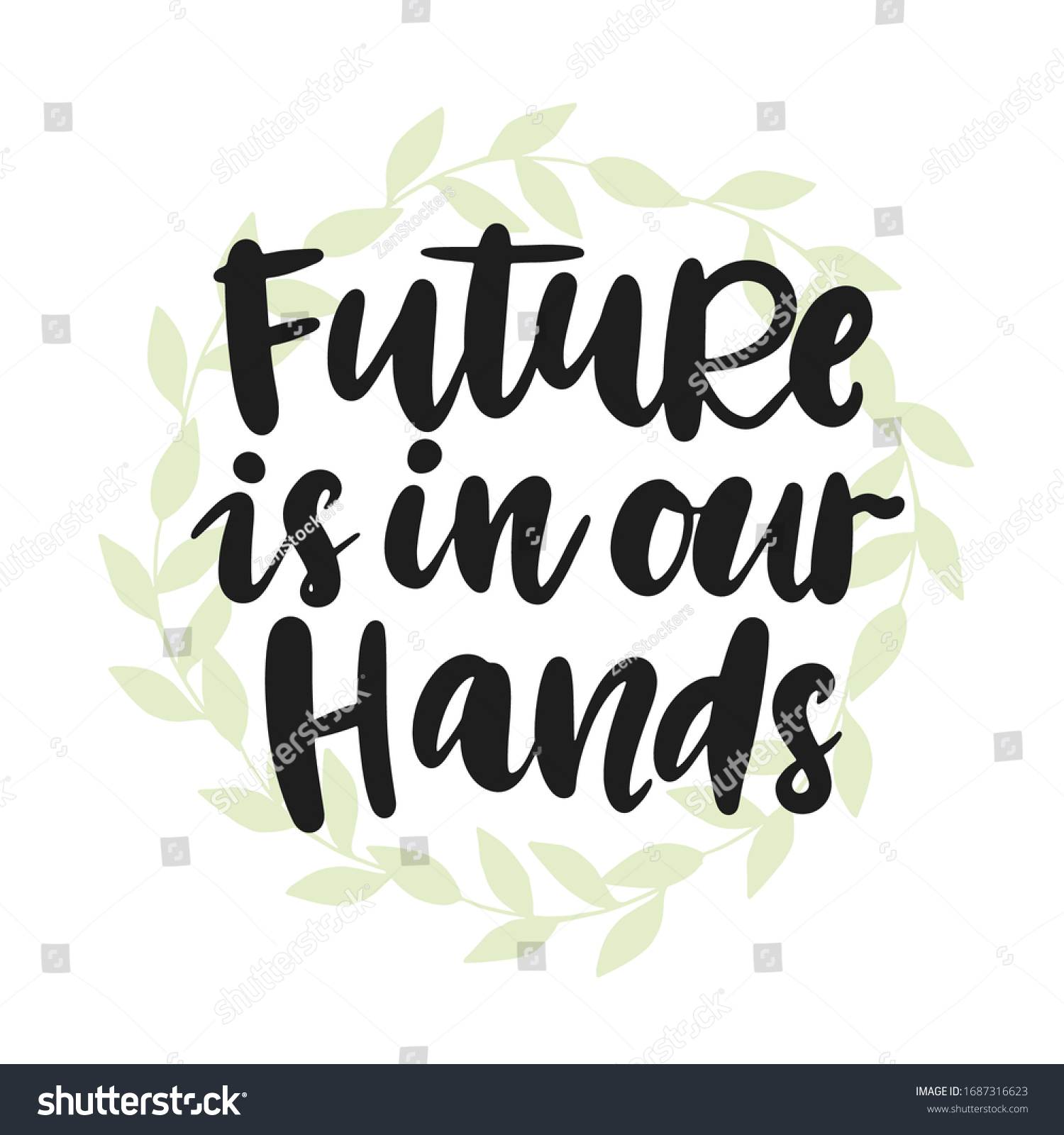 Future Our Hands Poster Save Earth Stock Vector Royalty Free