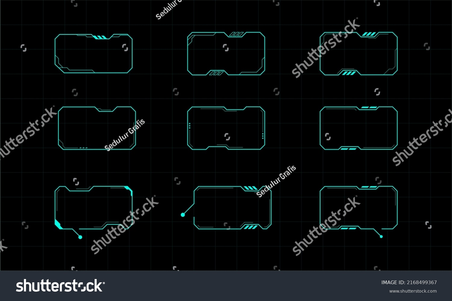 Futuristic Frame Design Element Hud Abstract Stock Vector (Royalty Free ...