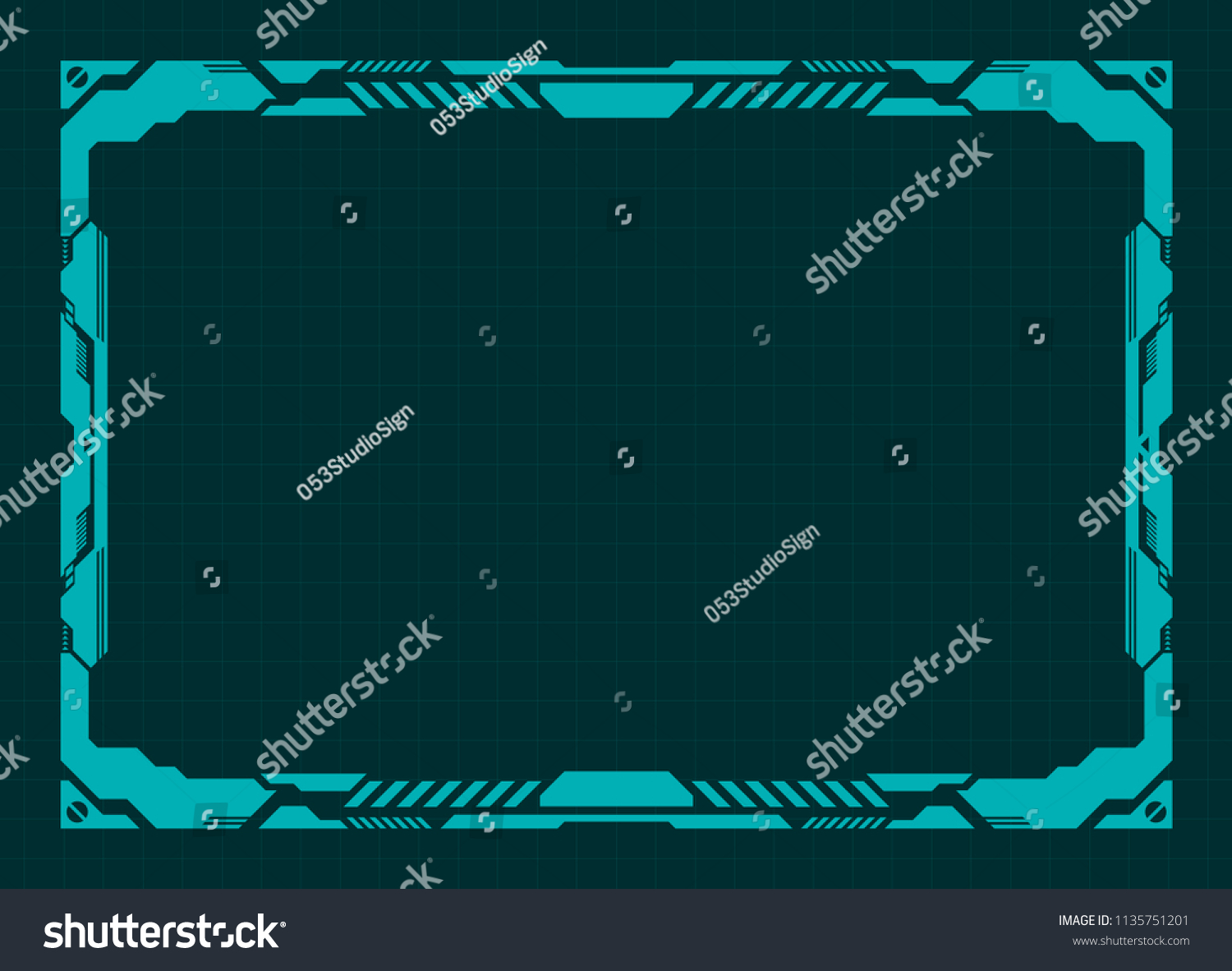 Futuristic Layout Design Template Technology Frame Stock Vector ...