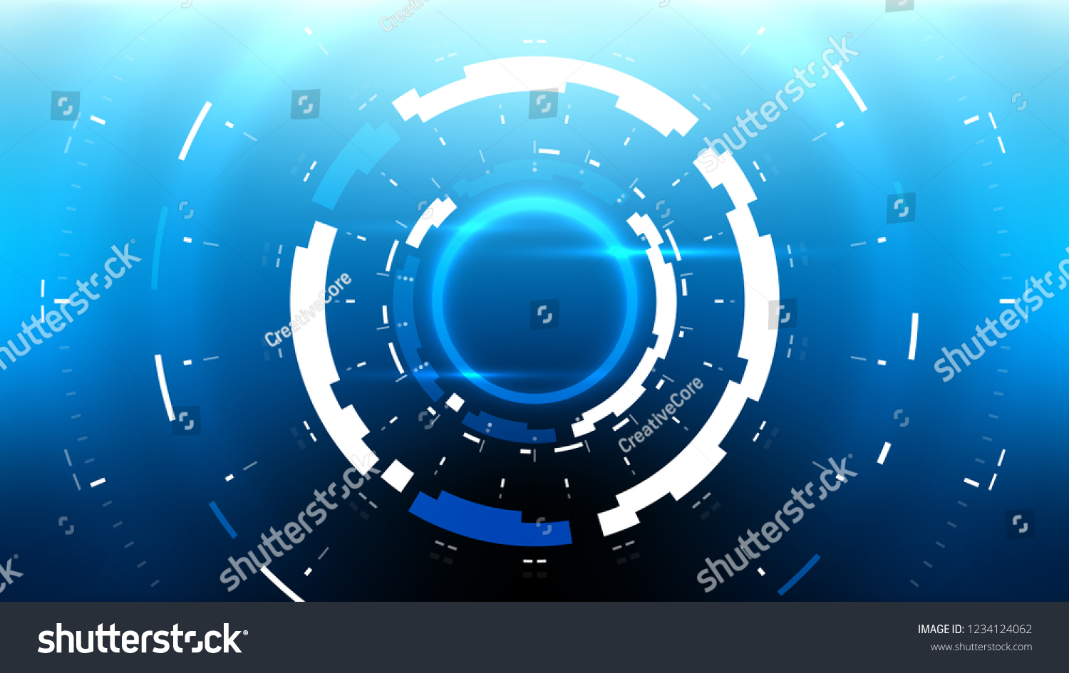 Futuristic Technology Abstract Background Vector Modern Stock Vector