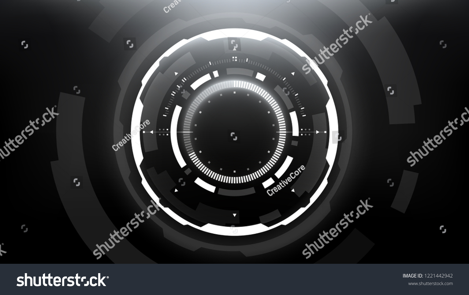 Futuristic Technology Abstract Circlular Background Vector Stock
