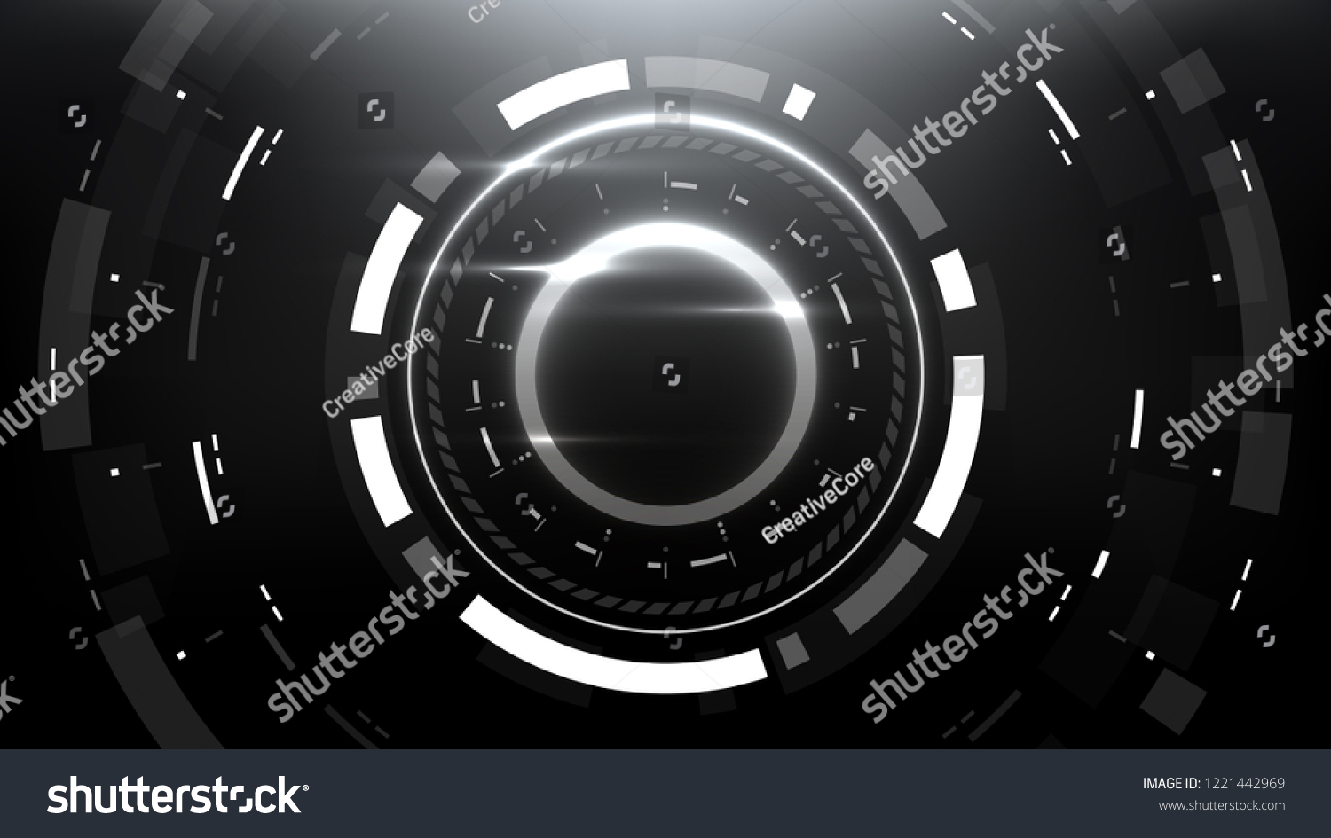 Futuristic Technology Abstract Circlular Background Vector Stock