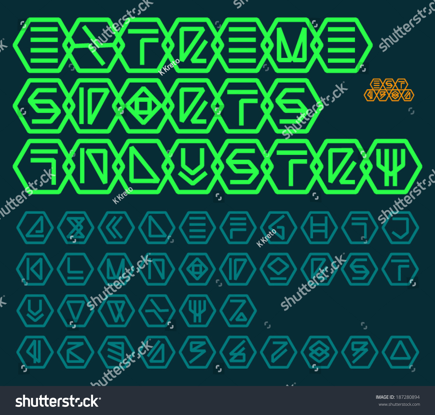 Futuristic Unreadable Alphabet Thin Font Vector เวกเตอร์สต็อก ปลอดค่า