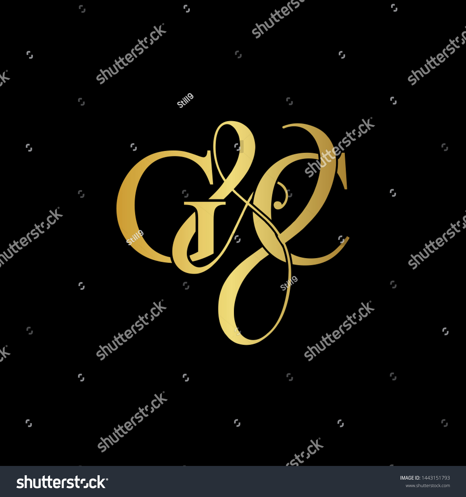 G C Gc Logo Initial Vector Stock Vector Royalty Free