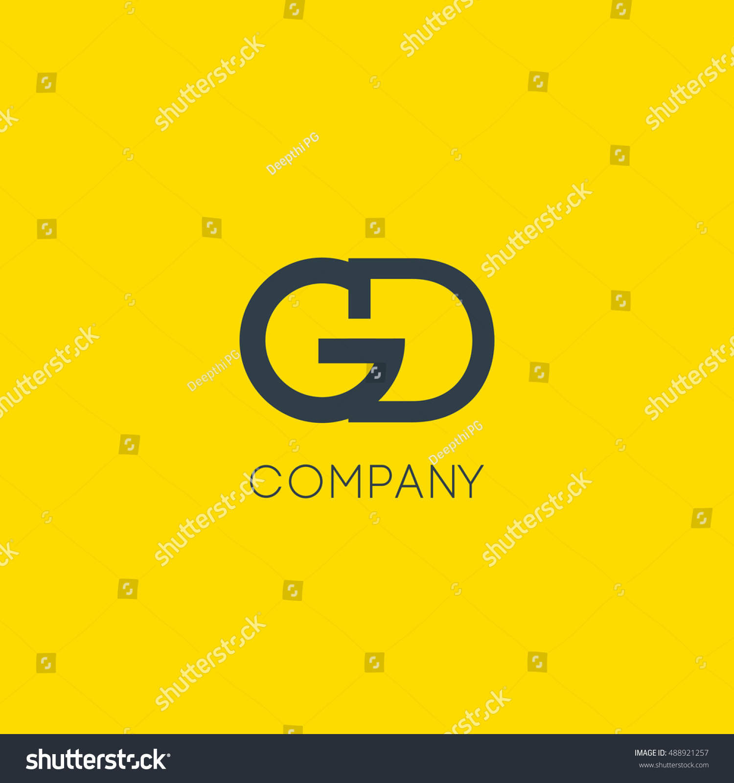 G D Letter Logo Design: vector de stock (libre de regalías) 488921257