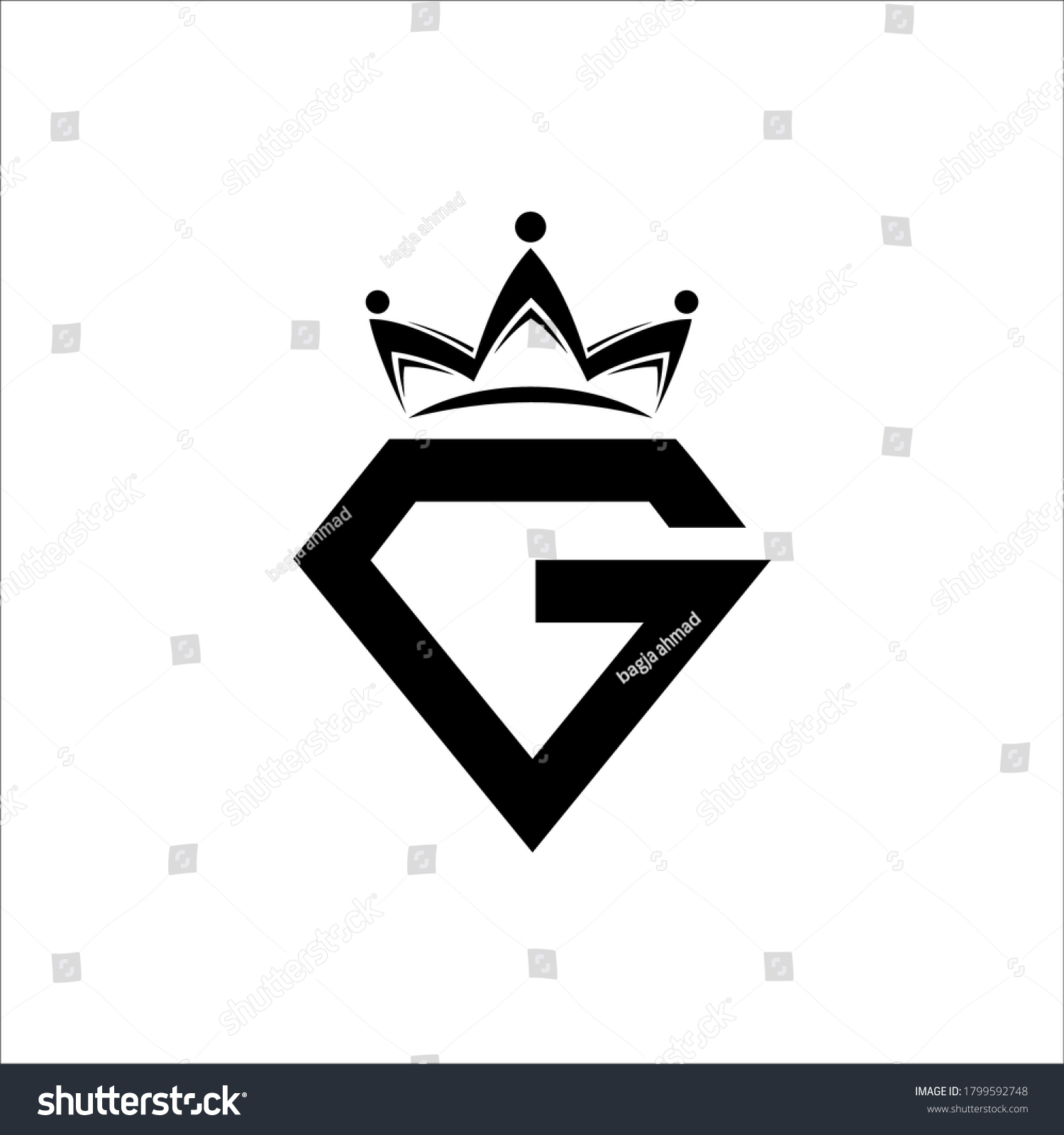 G Diamond Logo Design Vector Sign Stock Vector (royalty Free 