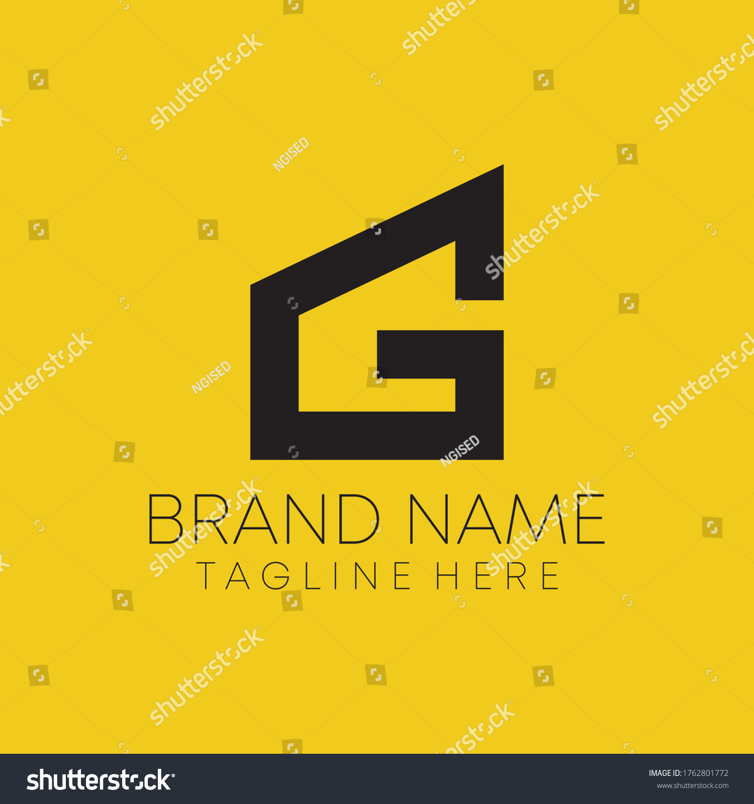 G Letter Real Estate Logo Design เวกเตอร์สต็อก ปลอดค่าลิขสิทธิ์