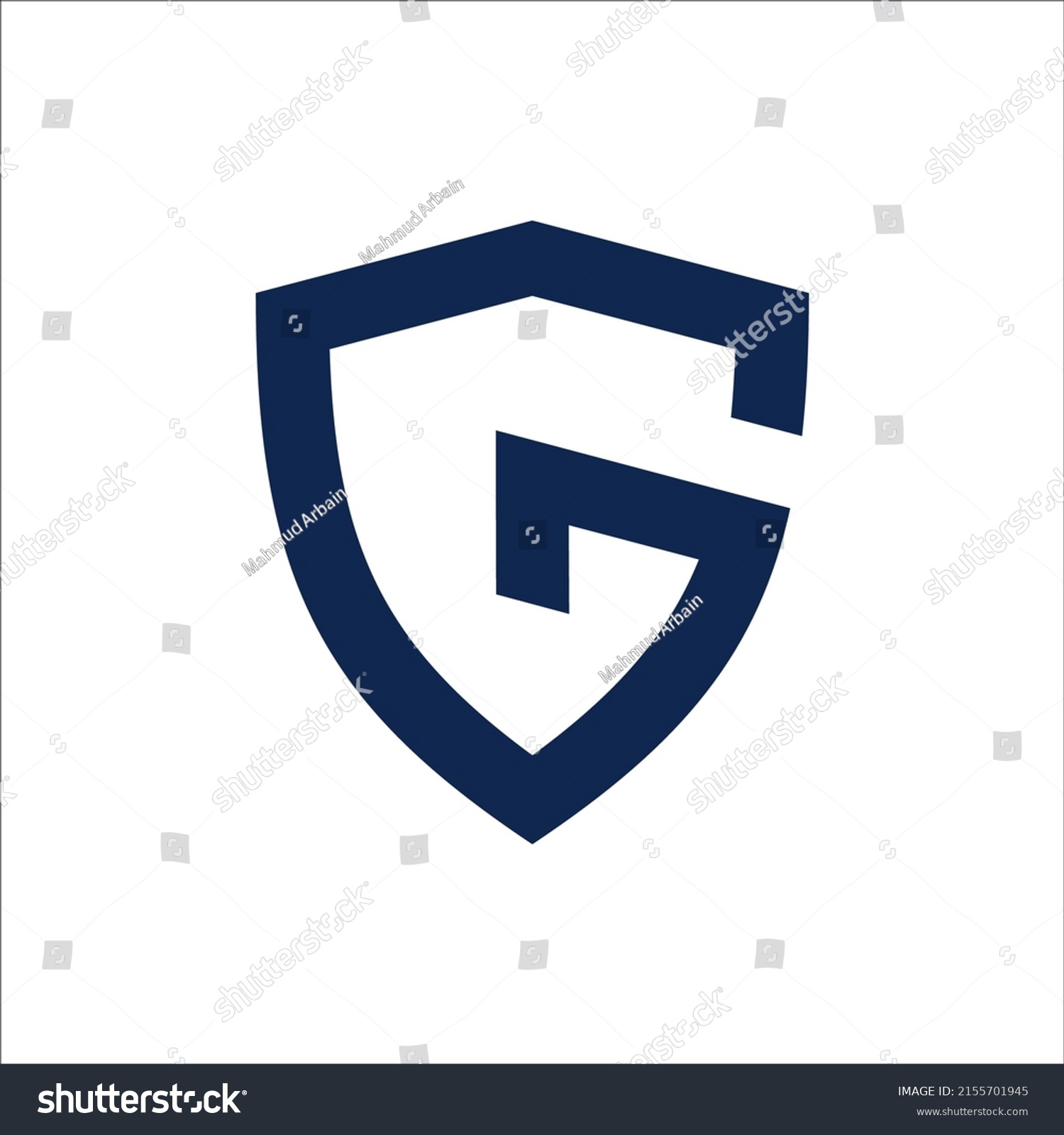 G Letter Shield Logo Design Template Stock Vector (Royalty Free