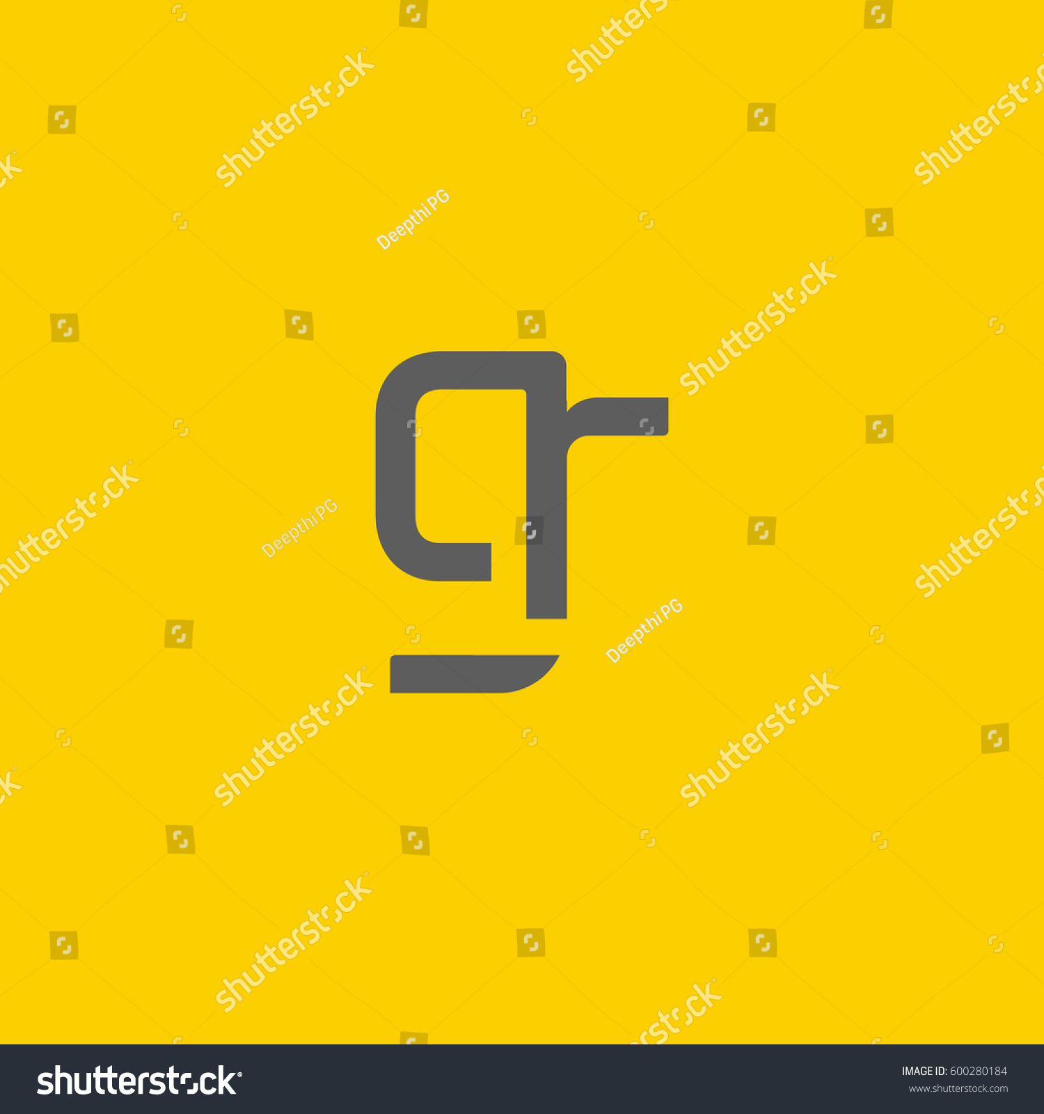 G R Letter Logo Design Vector Stock Vector (Royalty Free) 600280184 ...