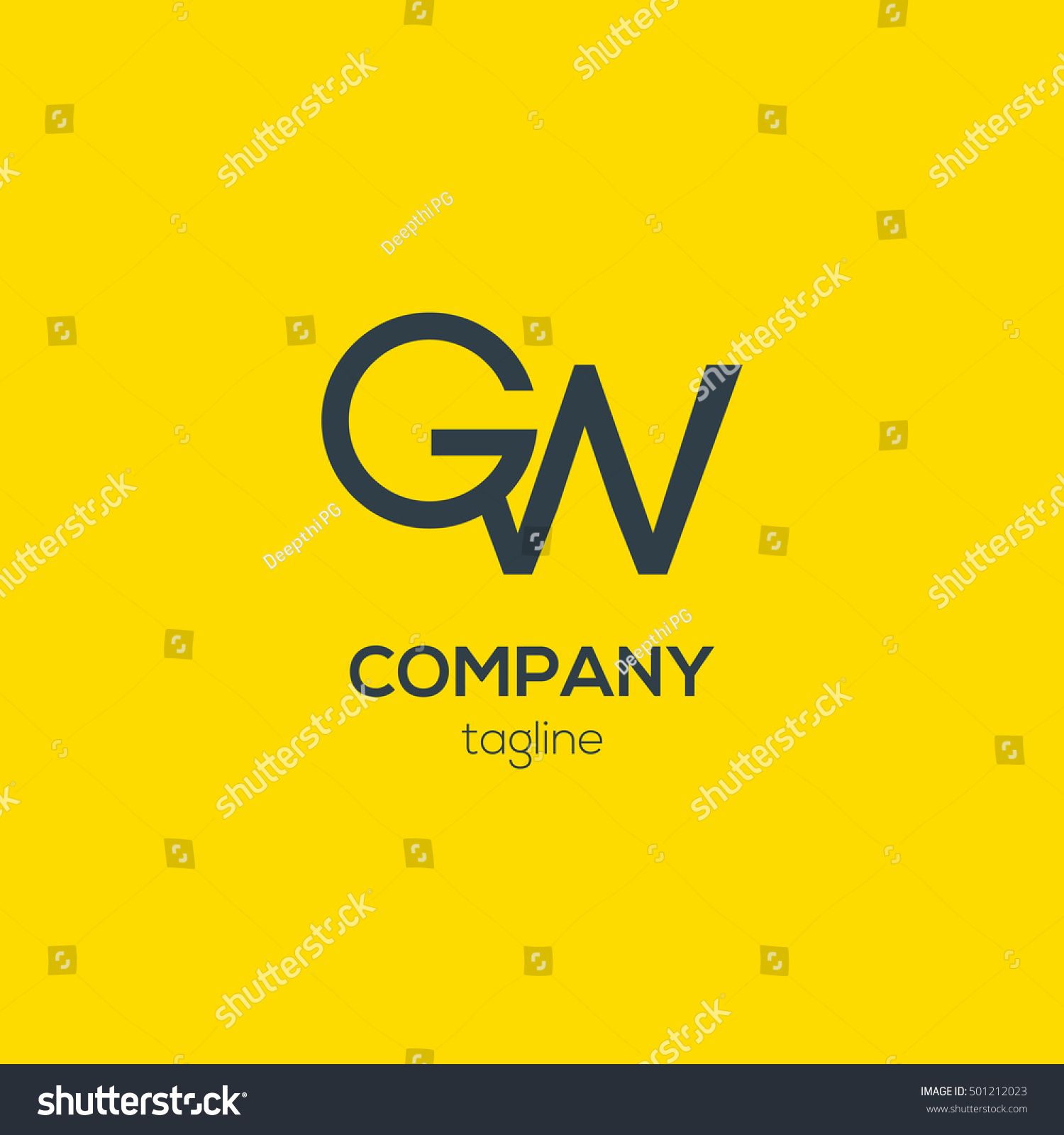 G W Letter Logo Design Vector Stock Vector (Royalty Free) 501212023 ...