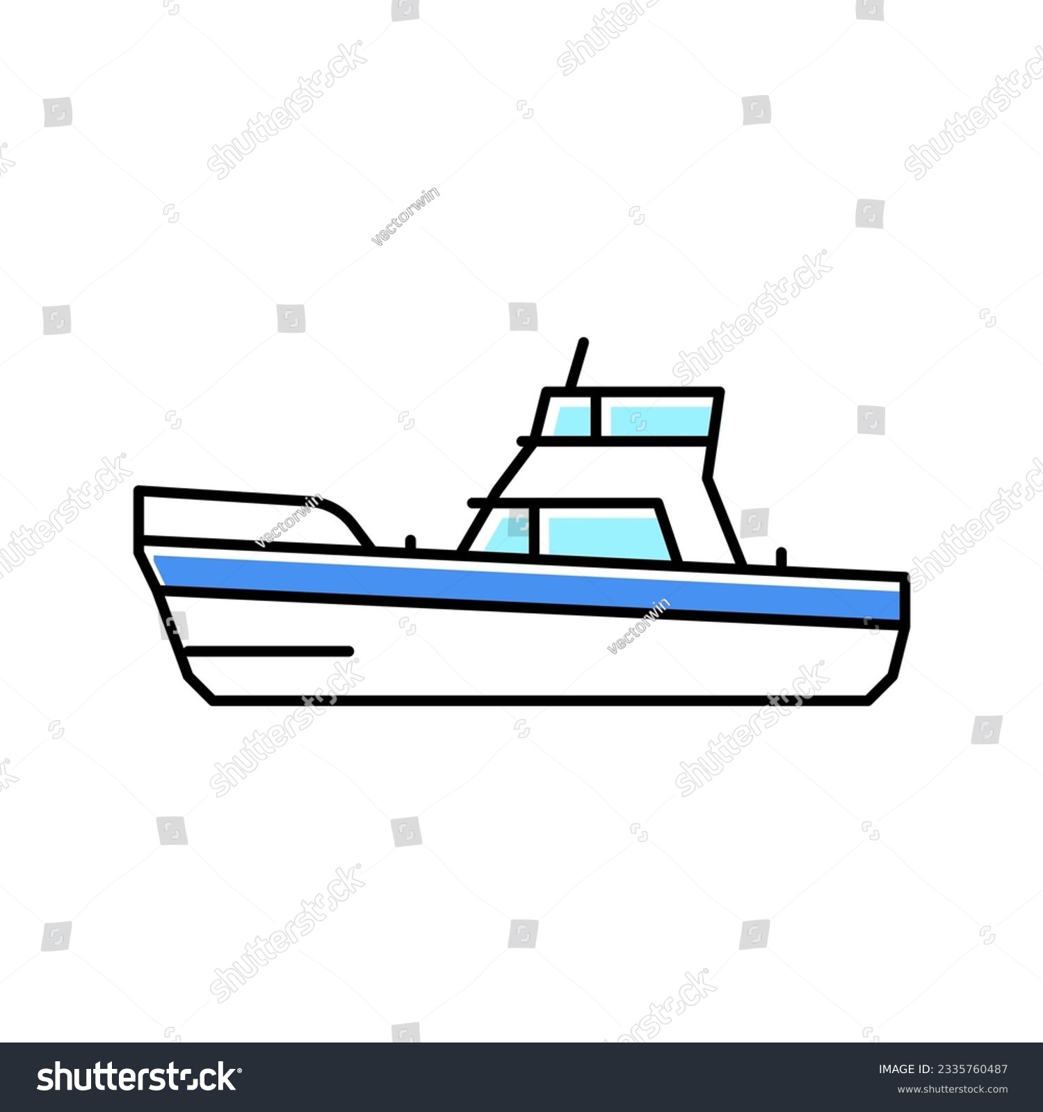 SVG of game boat color icon vector. game boat sign. isolated symbol illustration svg