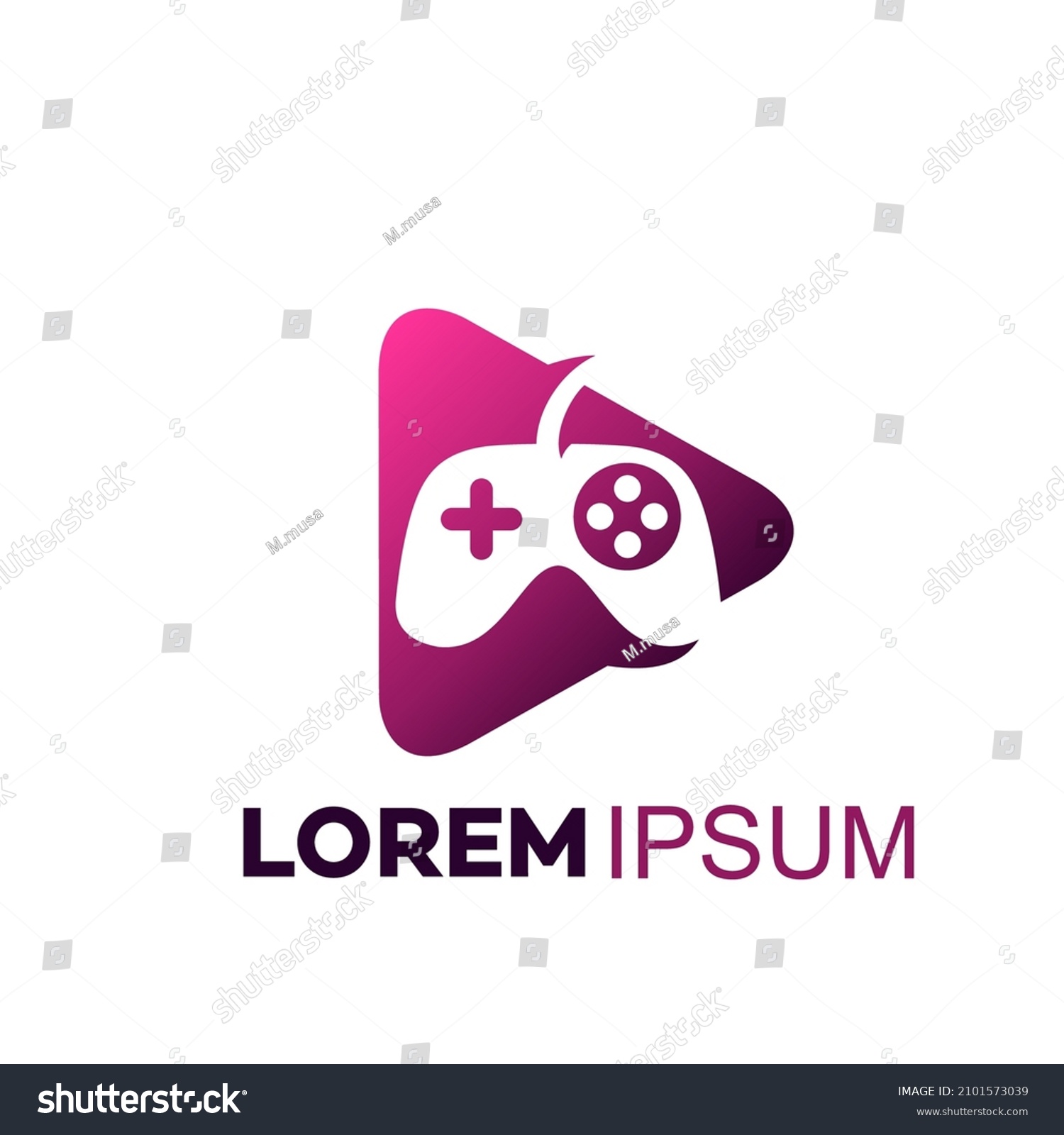 Game Console Video Games Stick Logo Stock Vector (Royalty Free ...