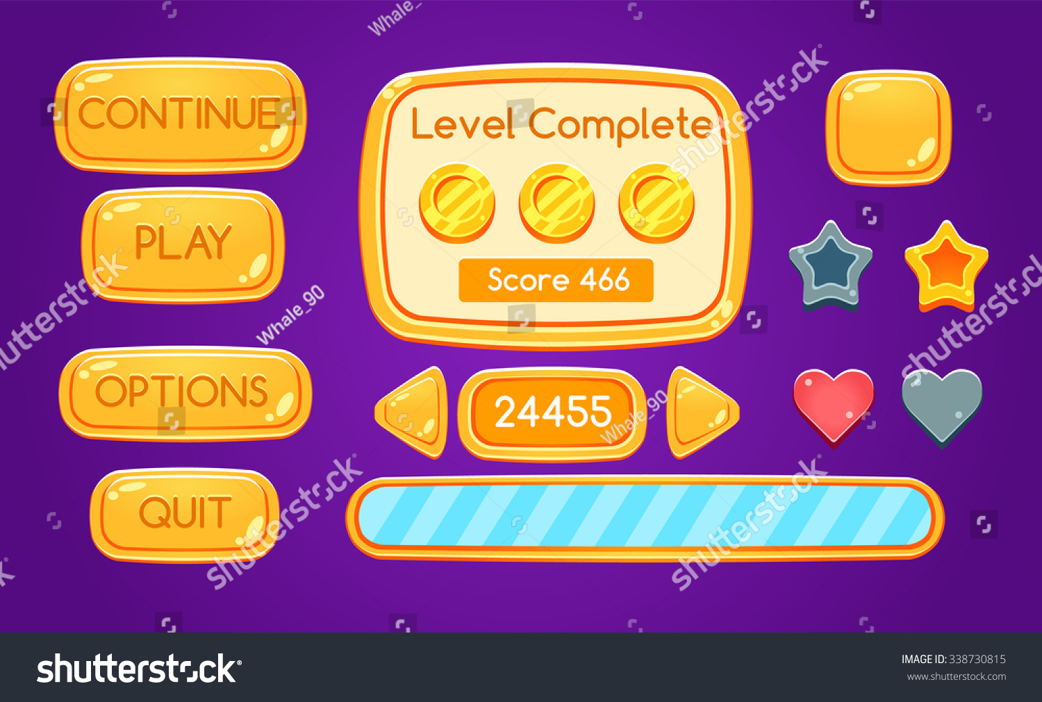 Game Interface Buttons Progress Bar Resource Stock Vector Royalty Free Game Interface Buttons Progress Bar Resource Stock Vector Royalty Free