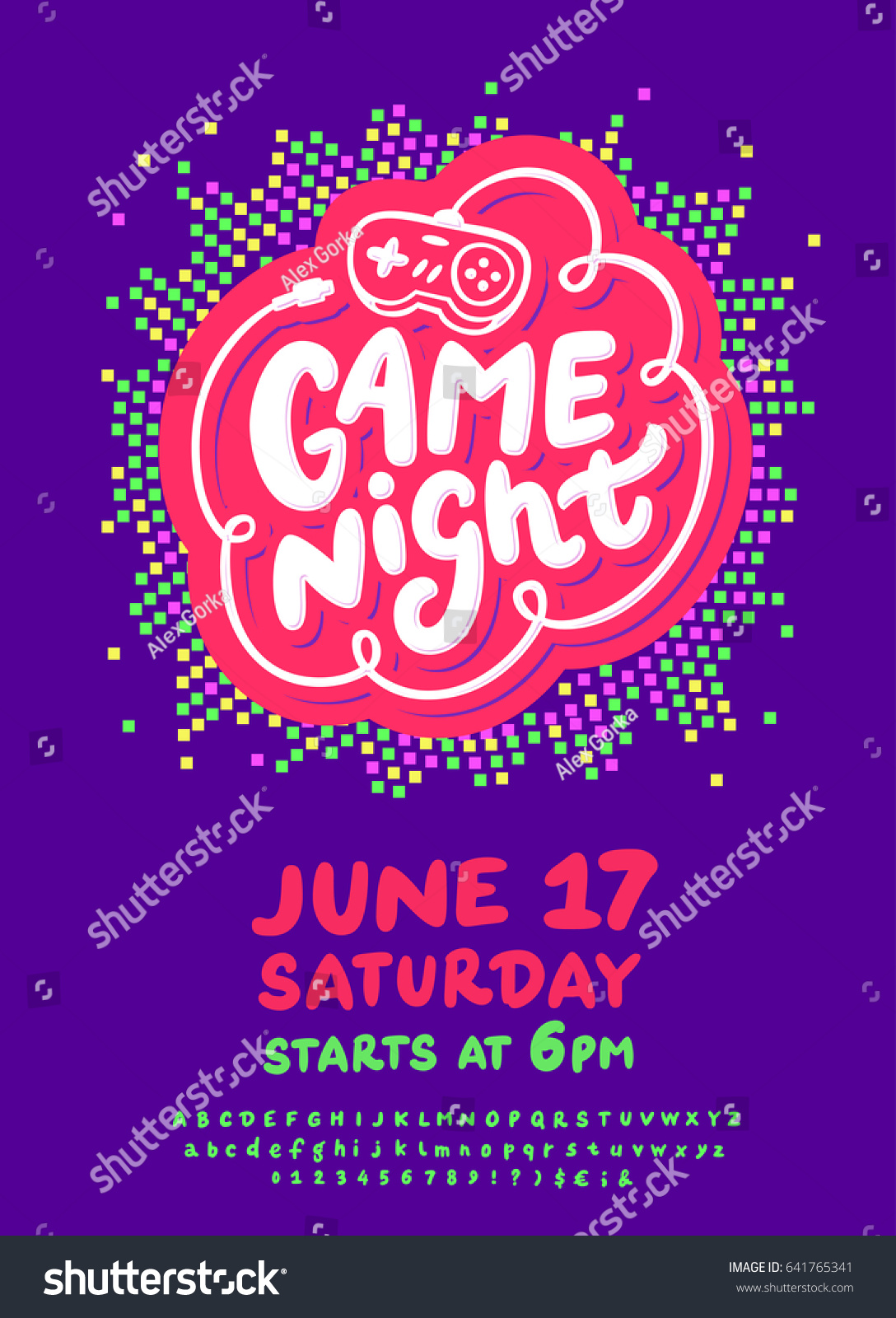 Game Night Poster Template Stock Vector (Royalty Free) 22 Regarding Game Night Flyer Template