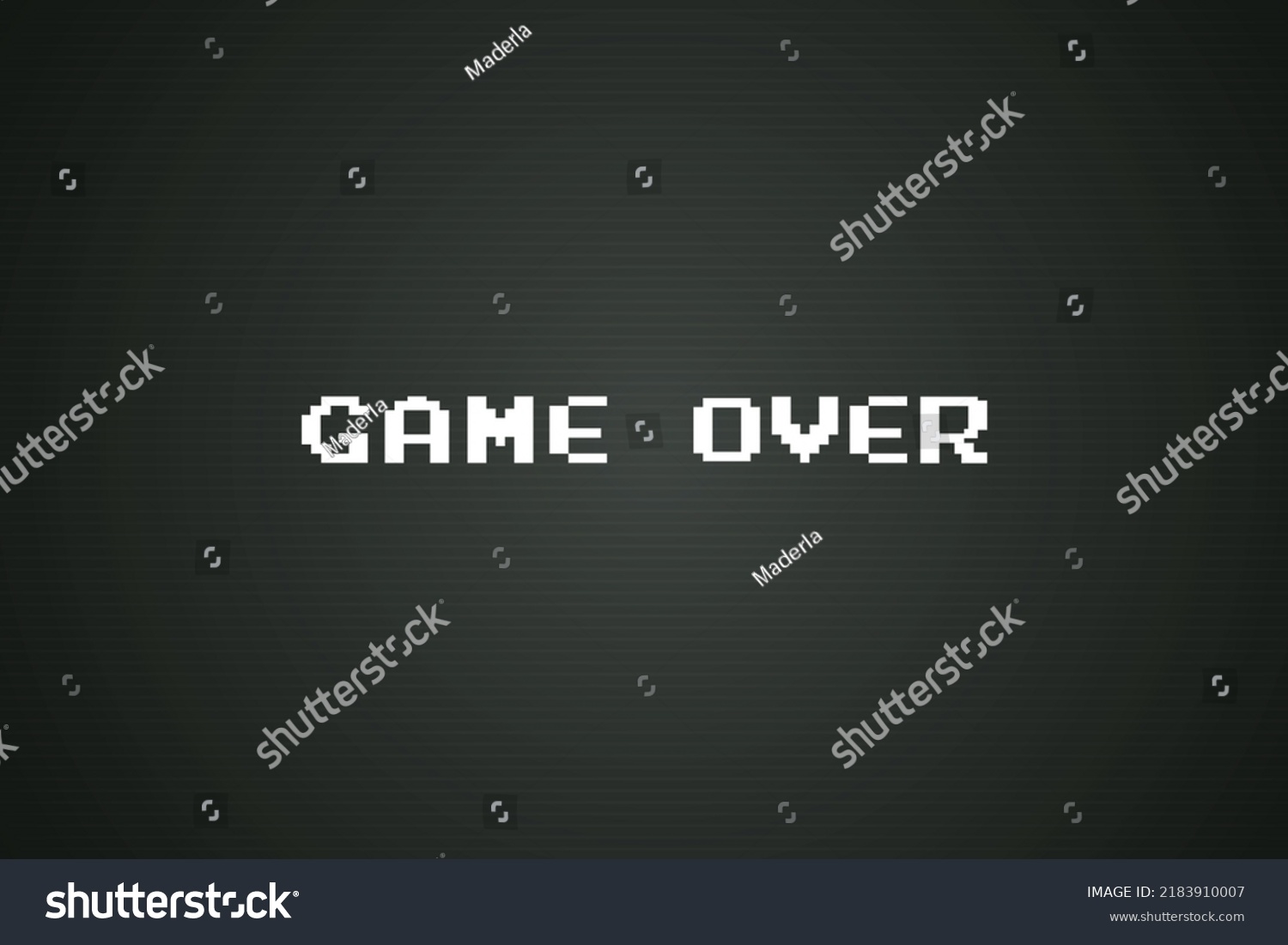 Game Over Background 8 Bit Gameretro Stock Vector (Royalty Free ...