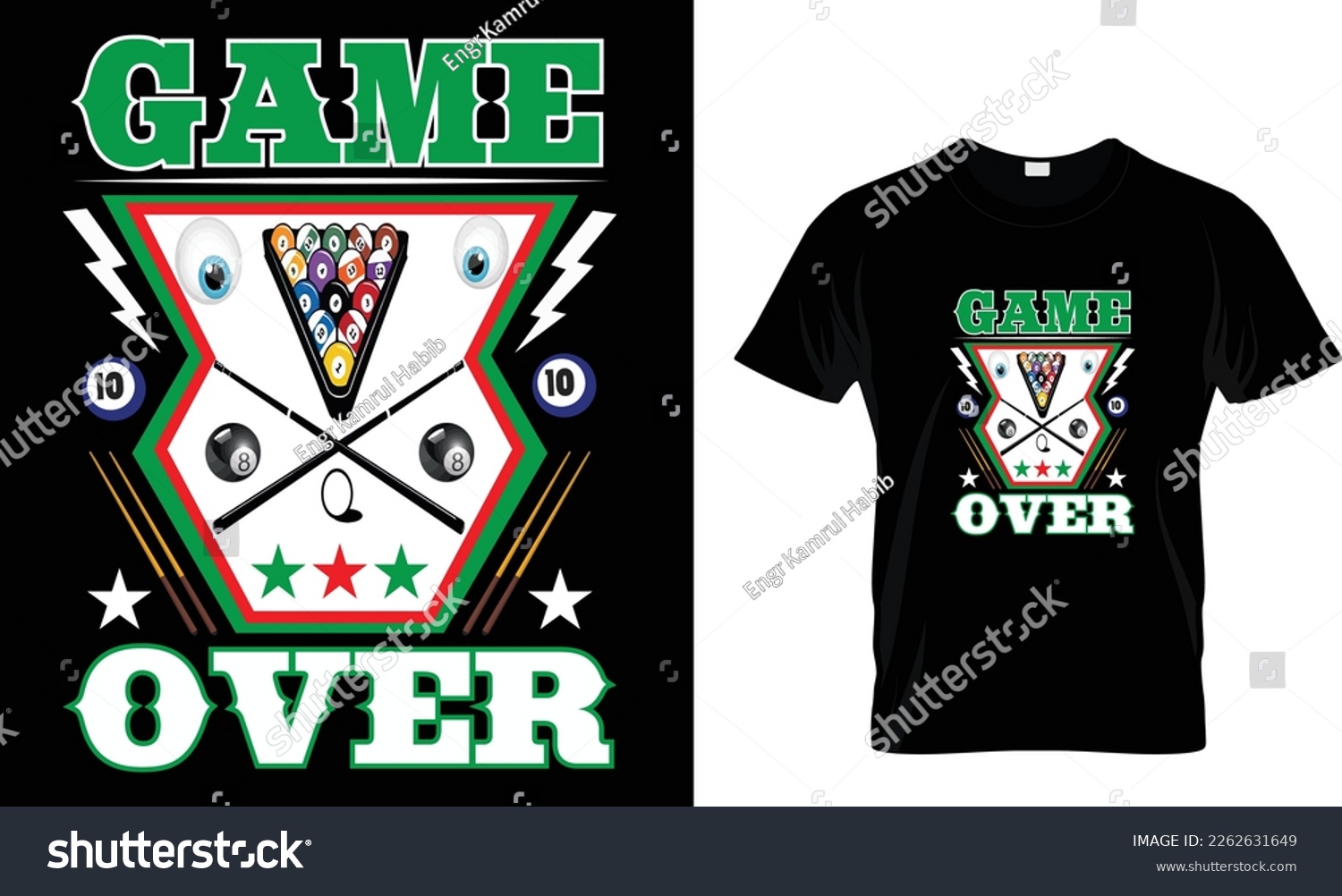 SVG of Game over... t shirt design template svg