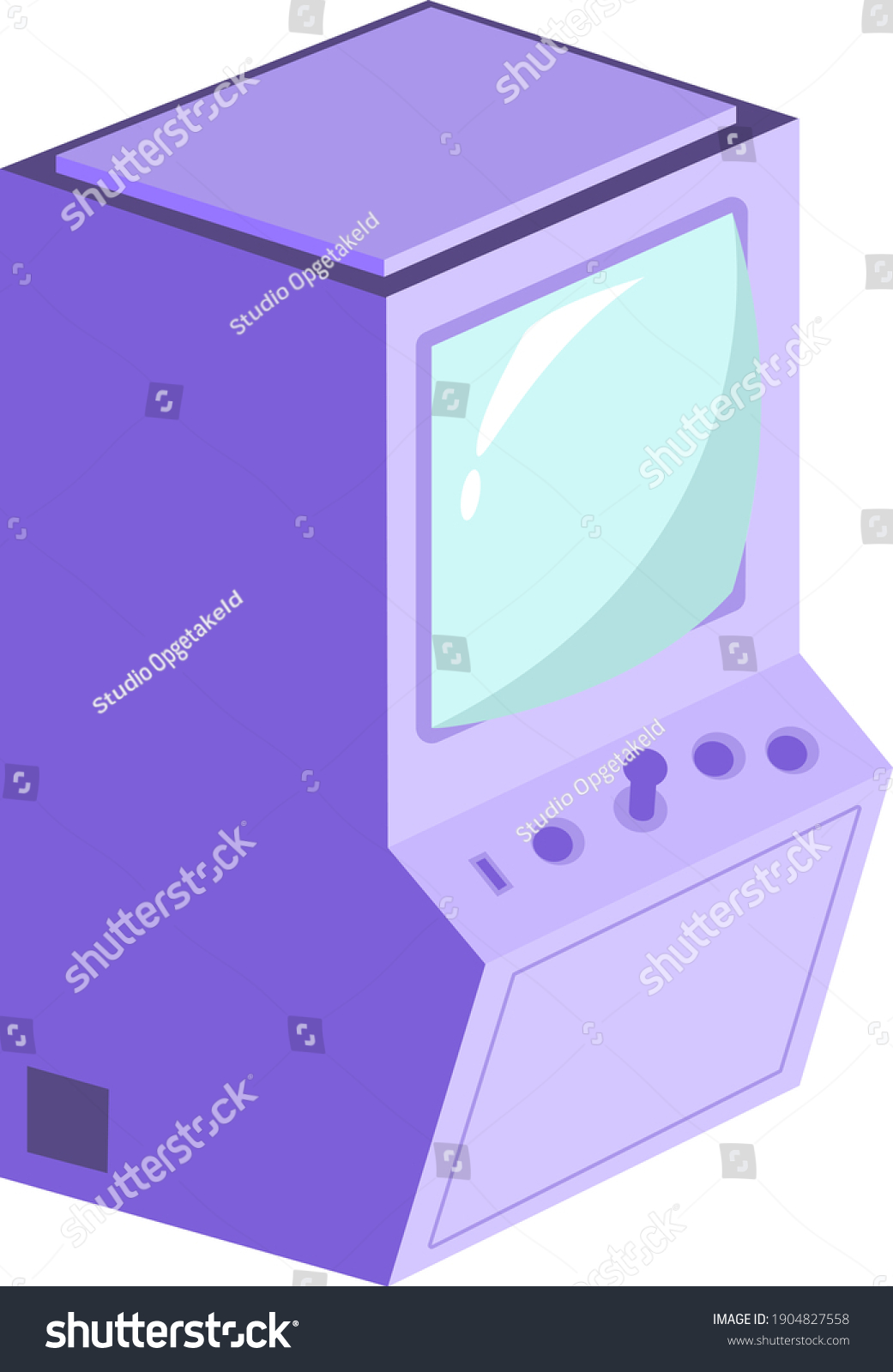 SVG of Game retro arcade console machine 3d vector graphic isolated illustration or icon	
 svg