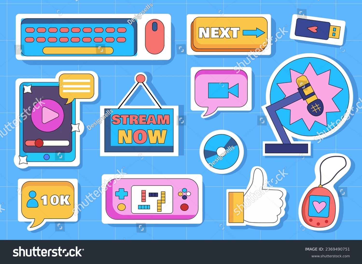 SVG of Game set in cartoon design. Its lively, colorful style and intricate design elements enhance gaming visuals, creating a visually engaging environment for players to enjoy. Vector illustration. svg