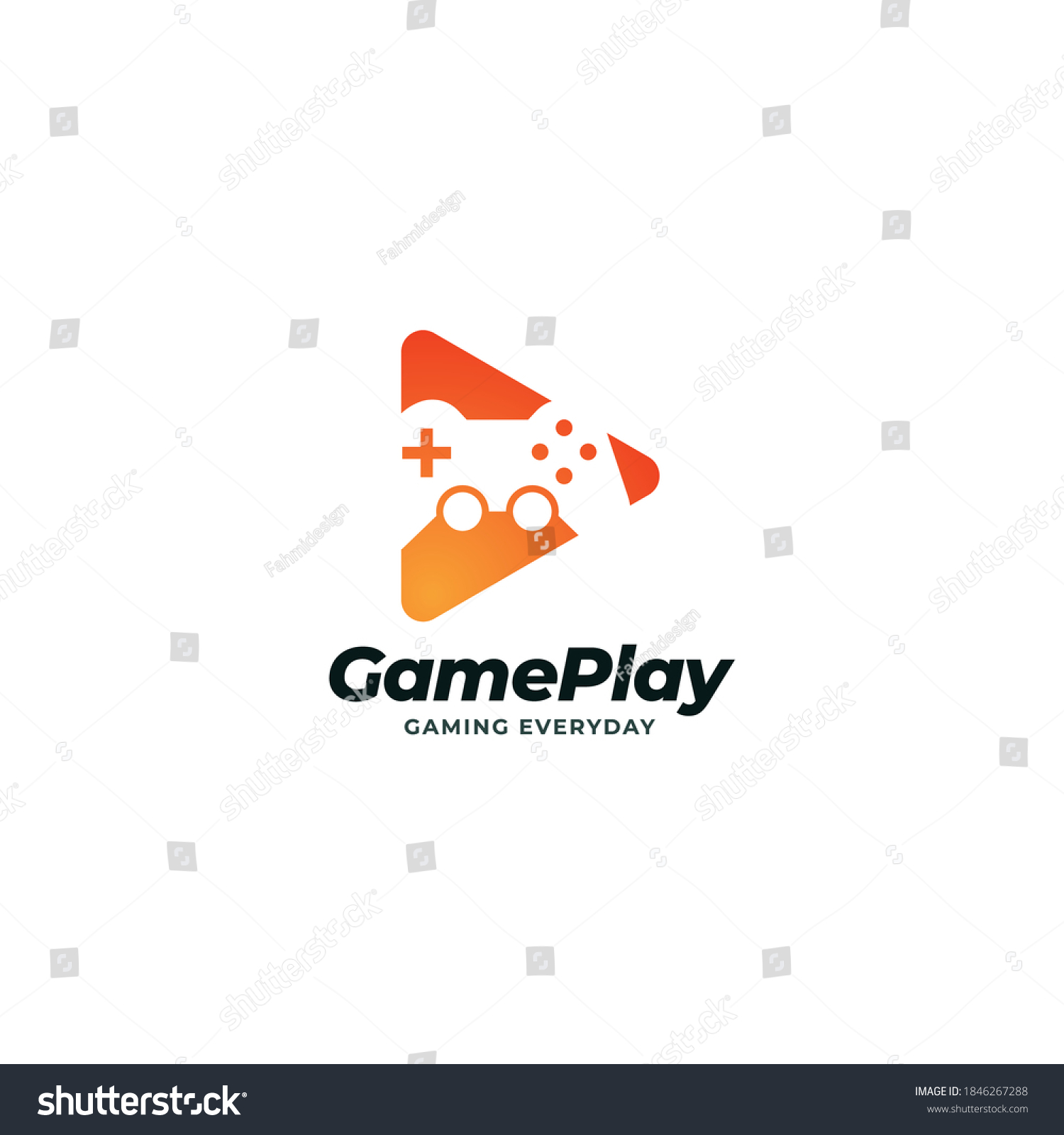 Gameplay Logo Joystick Game Controller Icon Stock Vector (Royalty Free ...