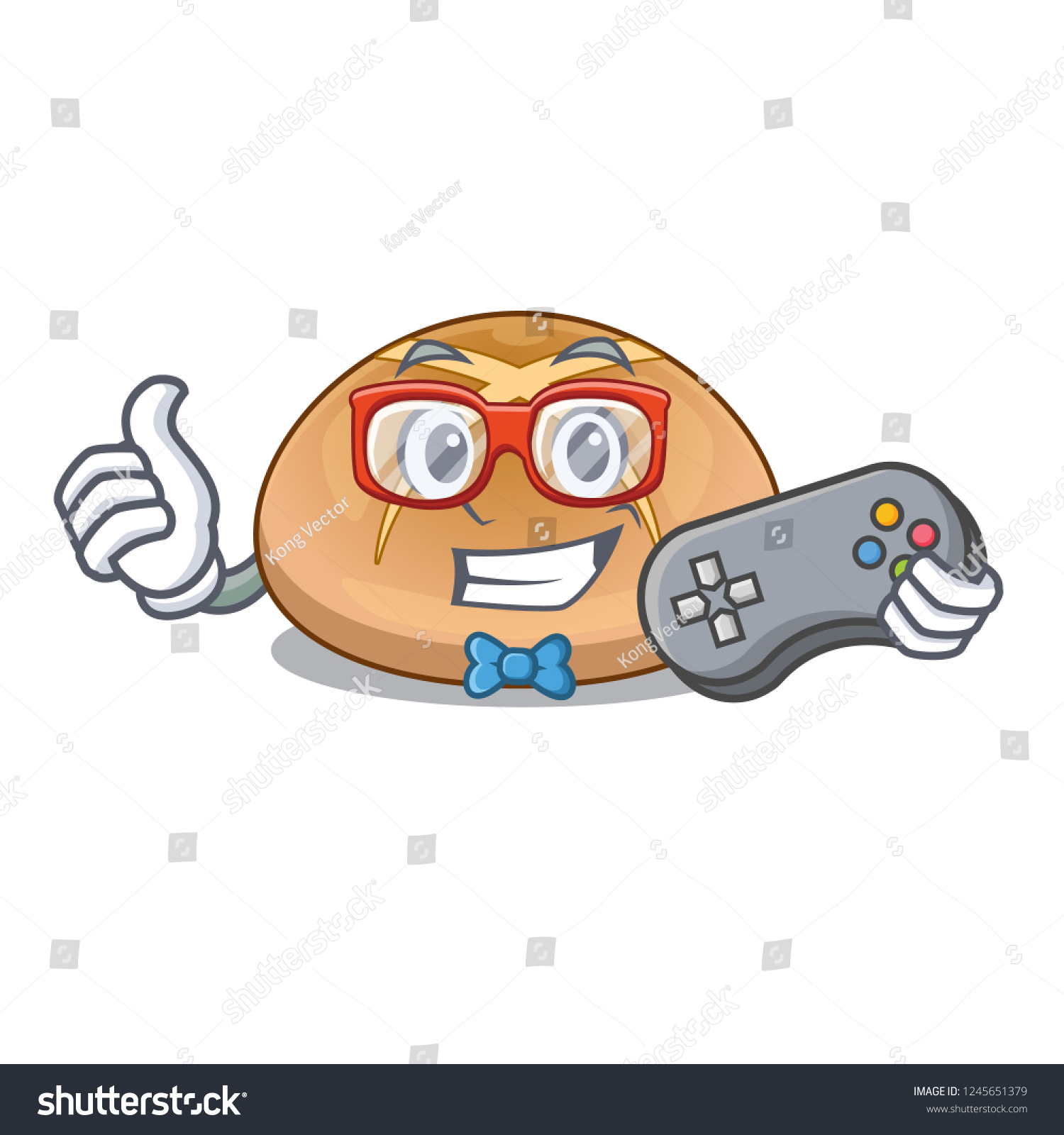 Gamer Cartoon Buns Traditional Hot Cross Stock Vector Royalty Gamer Cartoon Buns Traditional Hot Cross Stock Vector Royalty