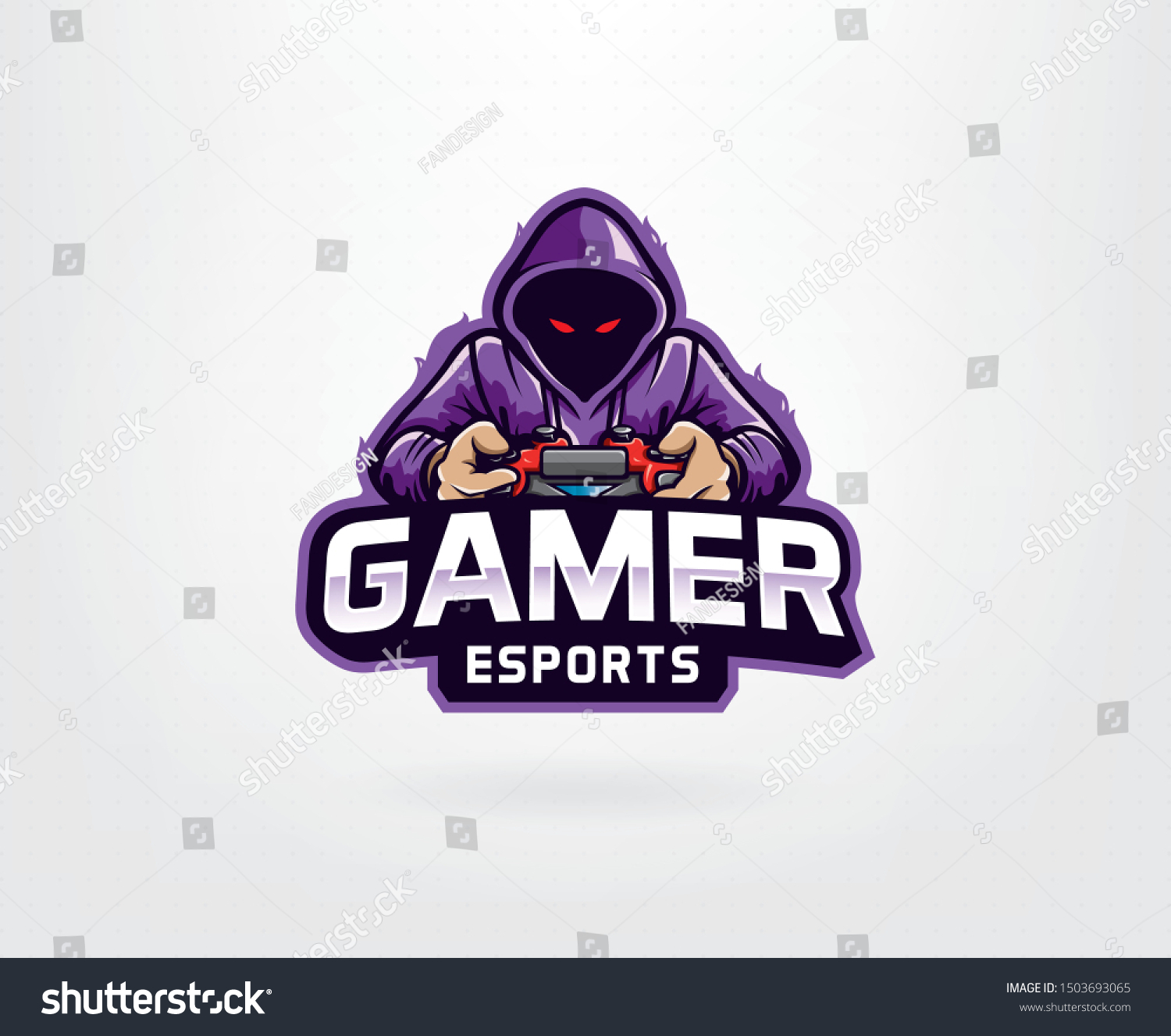 Gamer Mascot Logo Design Vector Gamer Stock Vector Royalty Free