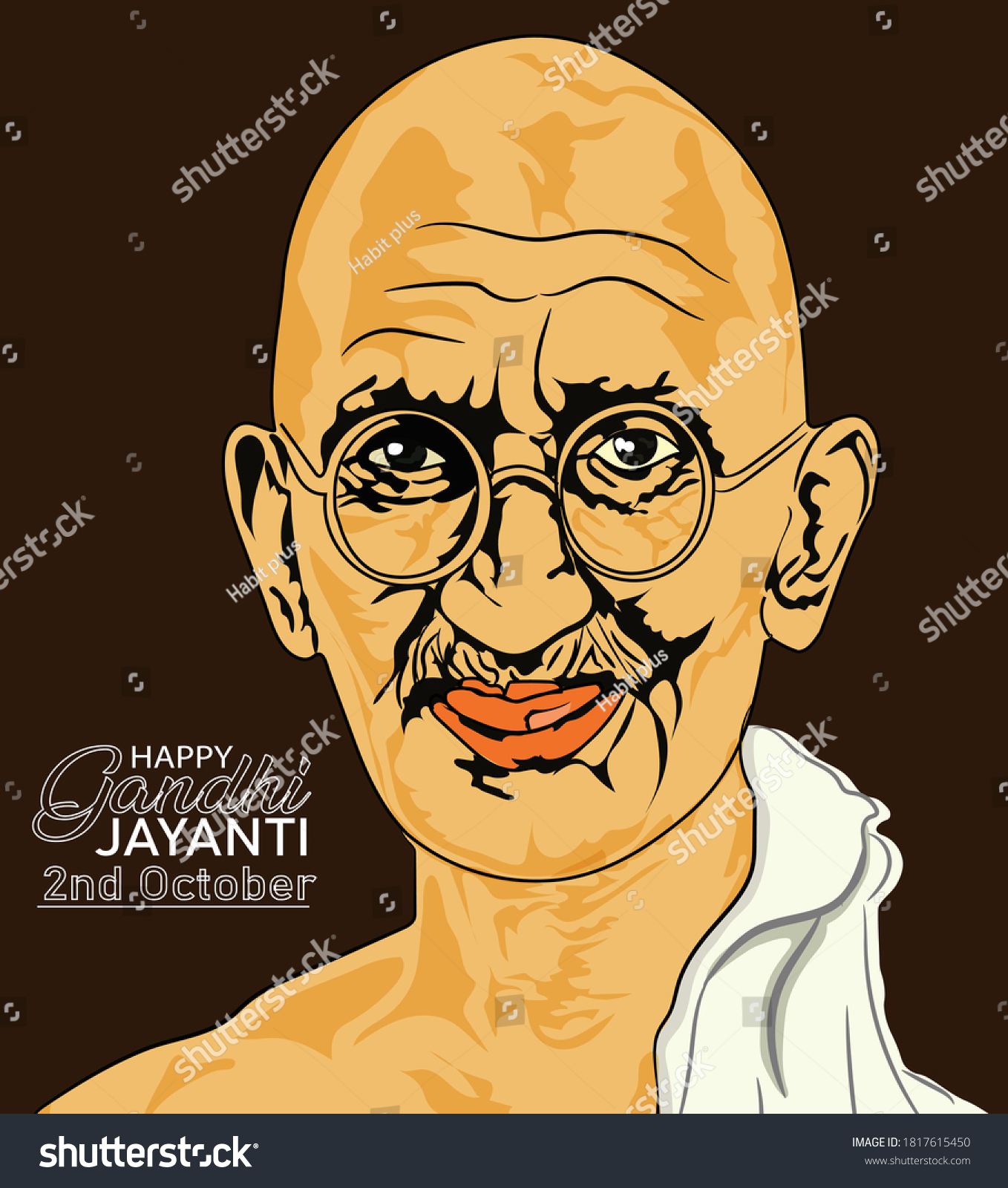 Gandhi Jayanti National Holiday India Celebrated Vector De Stock Libre De Regal As