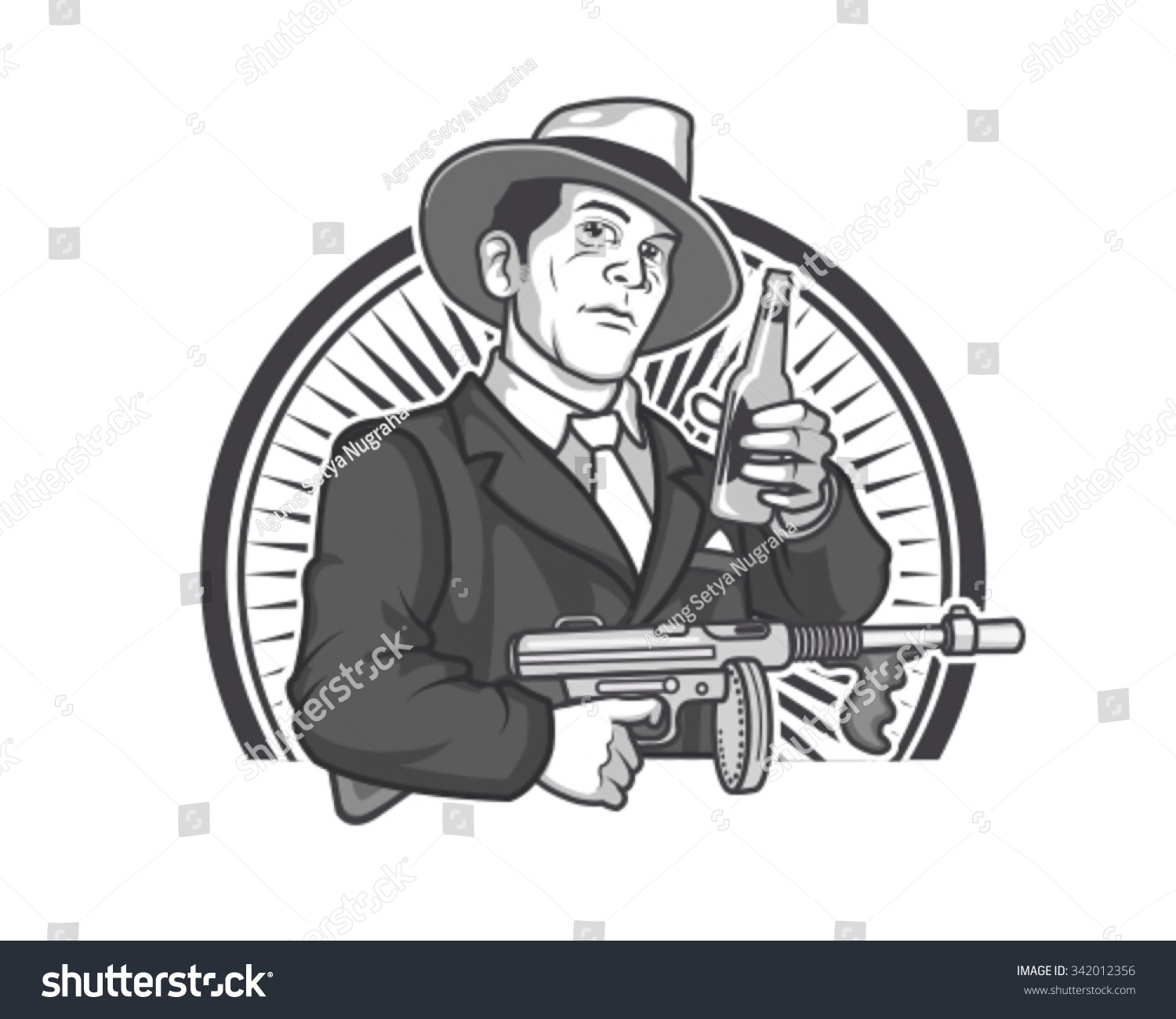 Gangster Beer Stock Vector 342012356 - Shutterstock