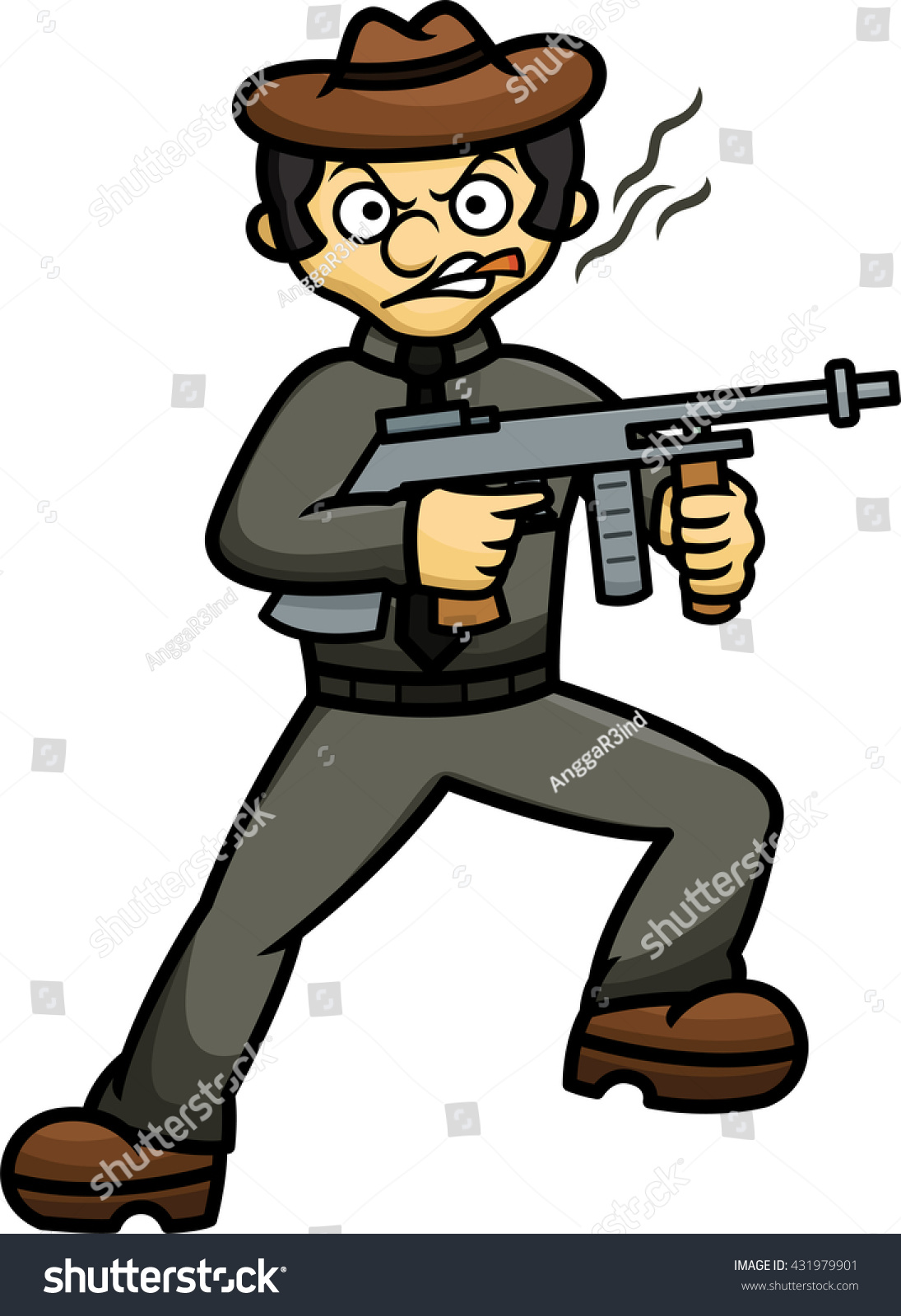 Gangster Cartoon Stock Vector 431979901 - Shutterstock