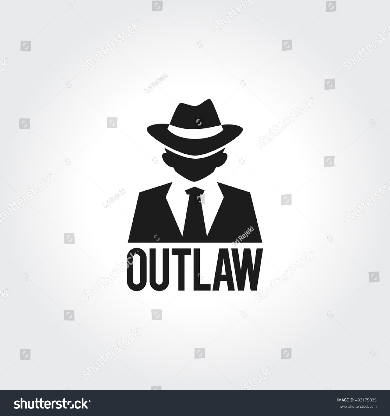 SVG of Gangsters silhouette in black and white svg