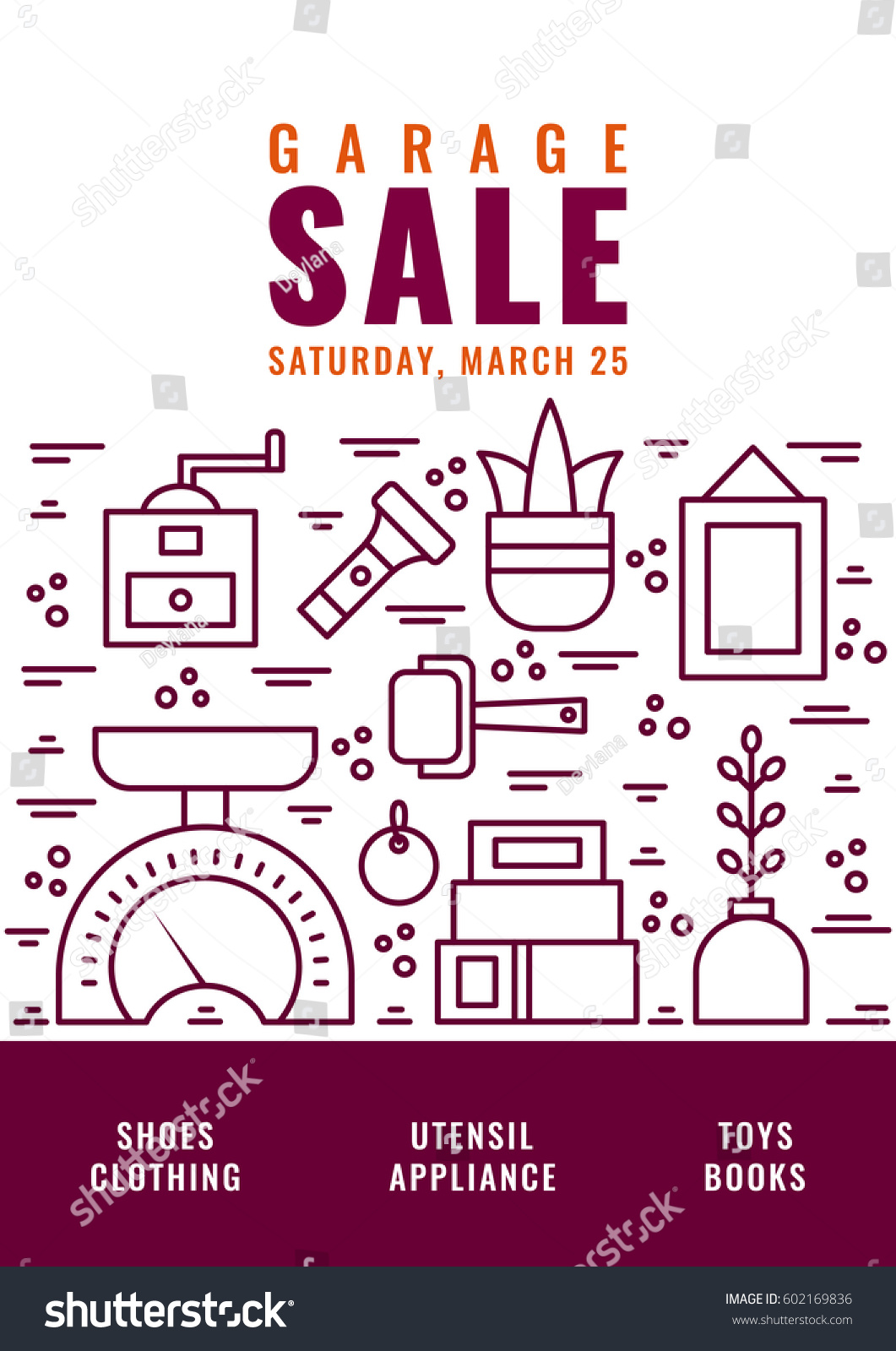 garage sale flyer template