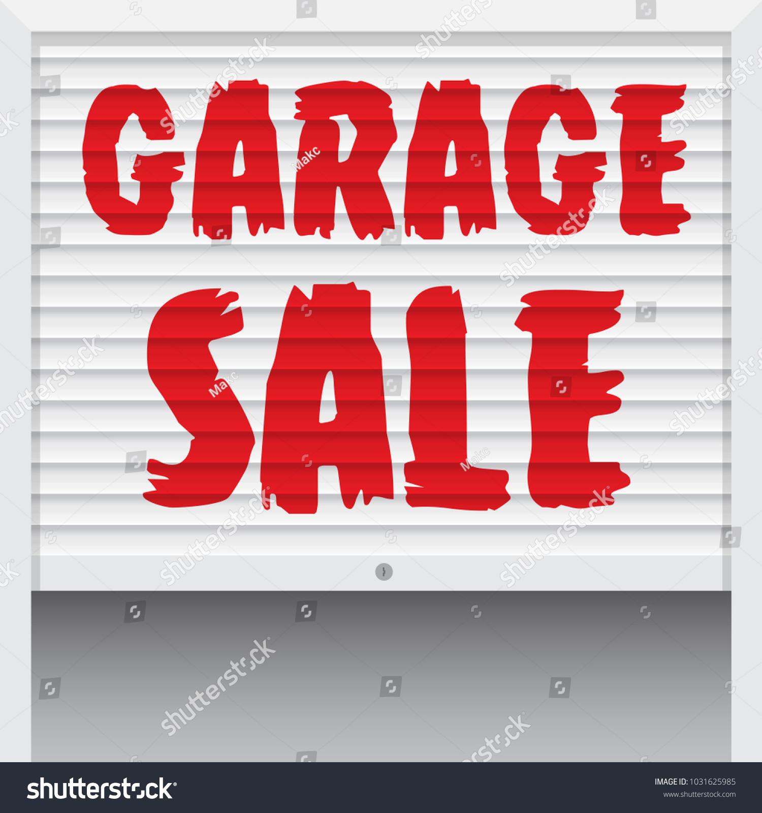 Garage Sale Poster Banner Template Vector Stock Vector Royalty