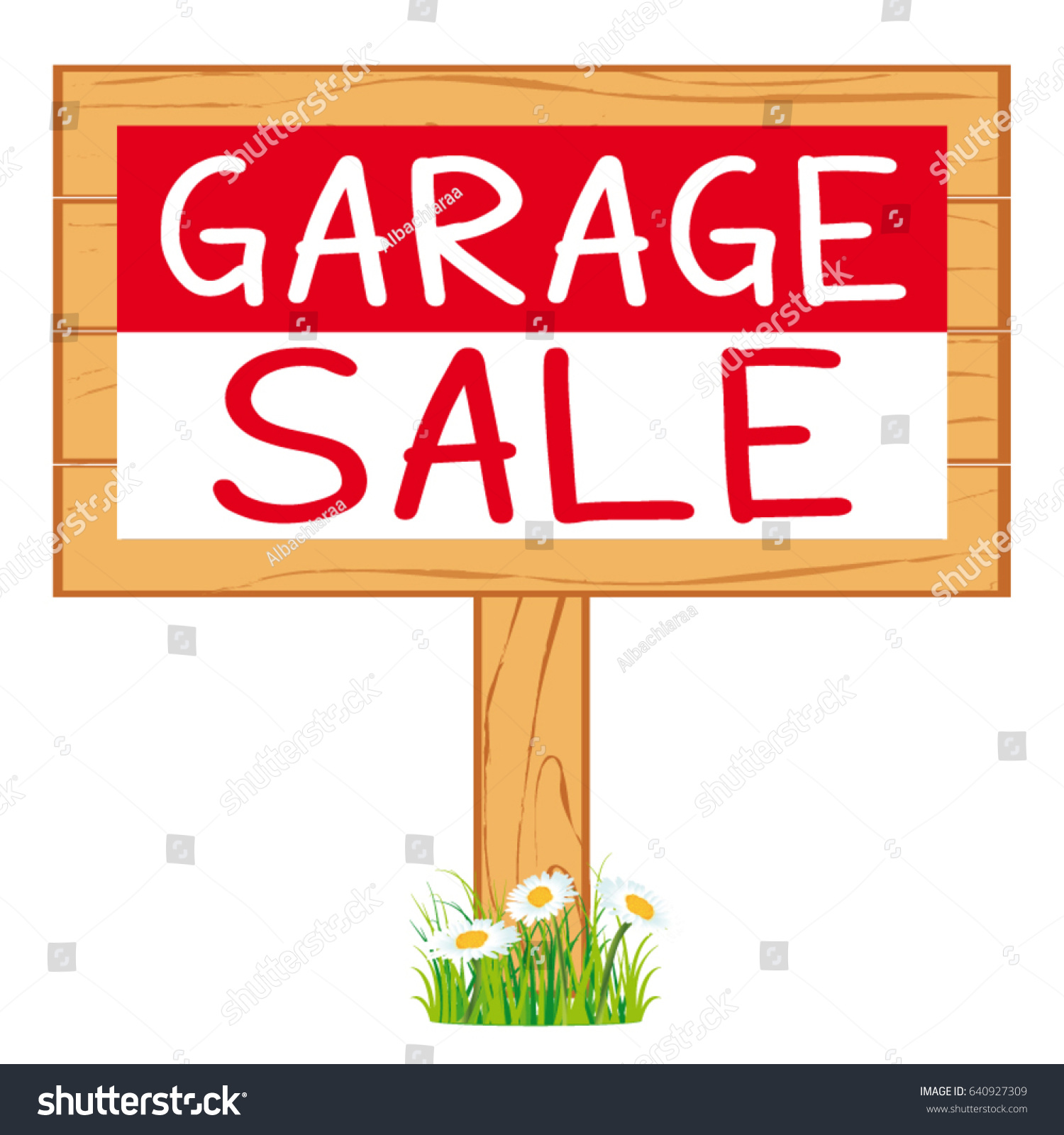 Garage Sale Woodboard Cleanout Vector Icon Stock Vector Royalty