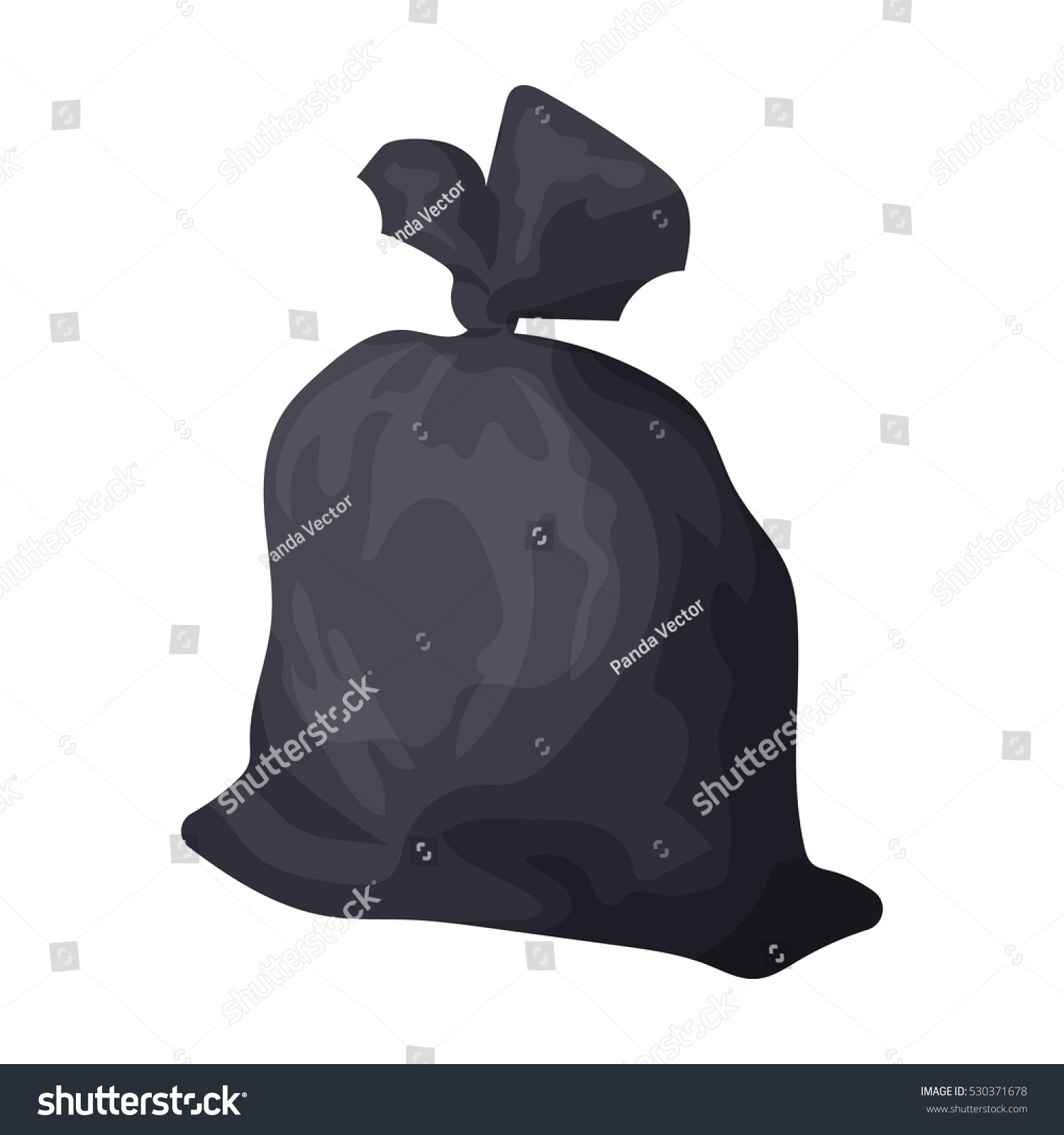 Garbage Bag Icon Cartoon Style Isolated Stock Vector (Royalty Free