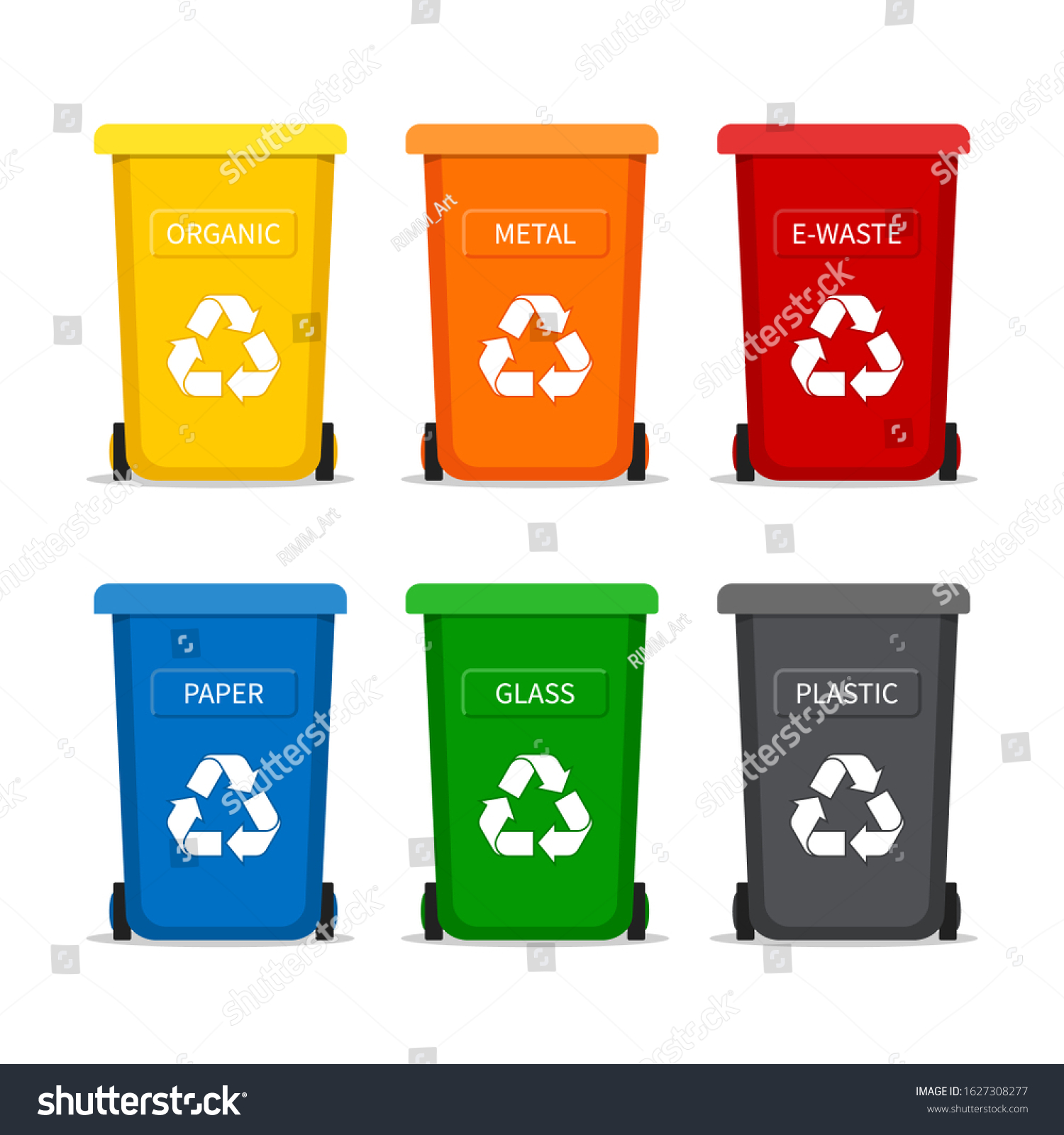 Garbage Bin Recycle Icon Trash Container Stock Vector (Royalty Free ...