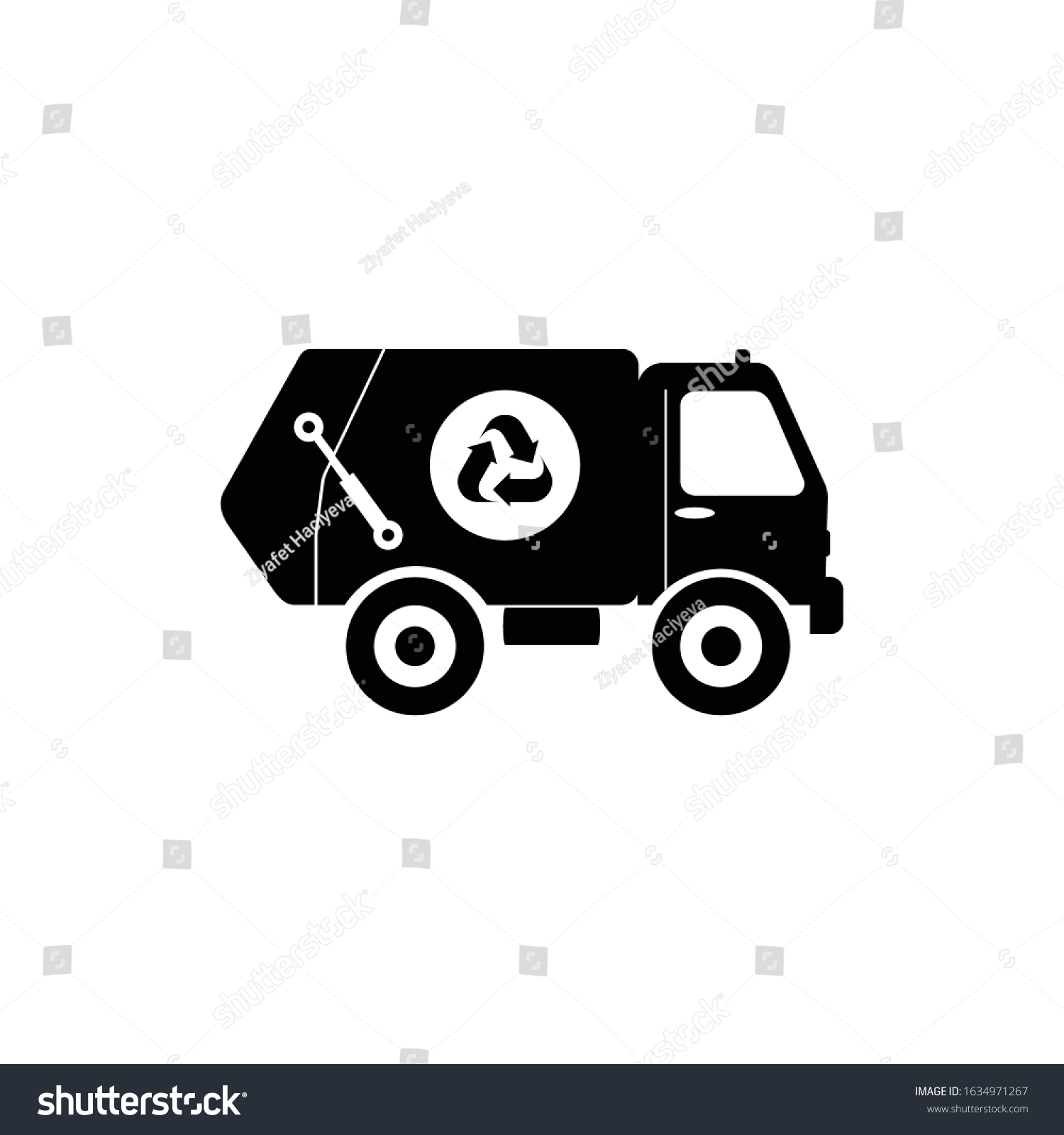 SVG of garbage truck eco icon vector svg
