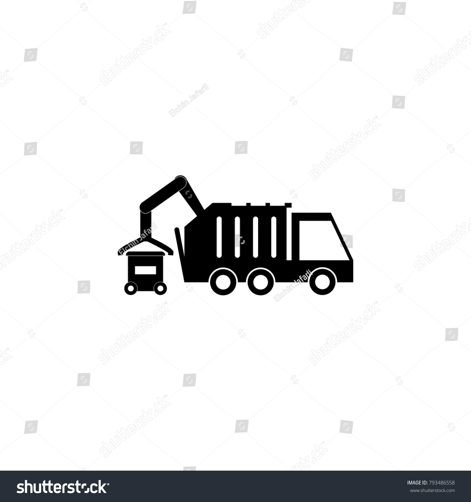 SVG of garbage truck icon. Elements garbage icon. Premium quality graphic design icon. Baby Signs, outline symbols collection icon for websites, web design, mobile app on white background svg