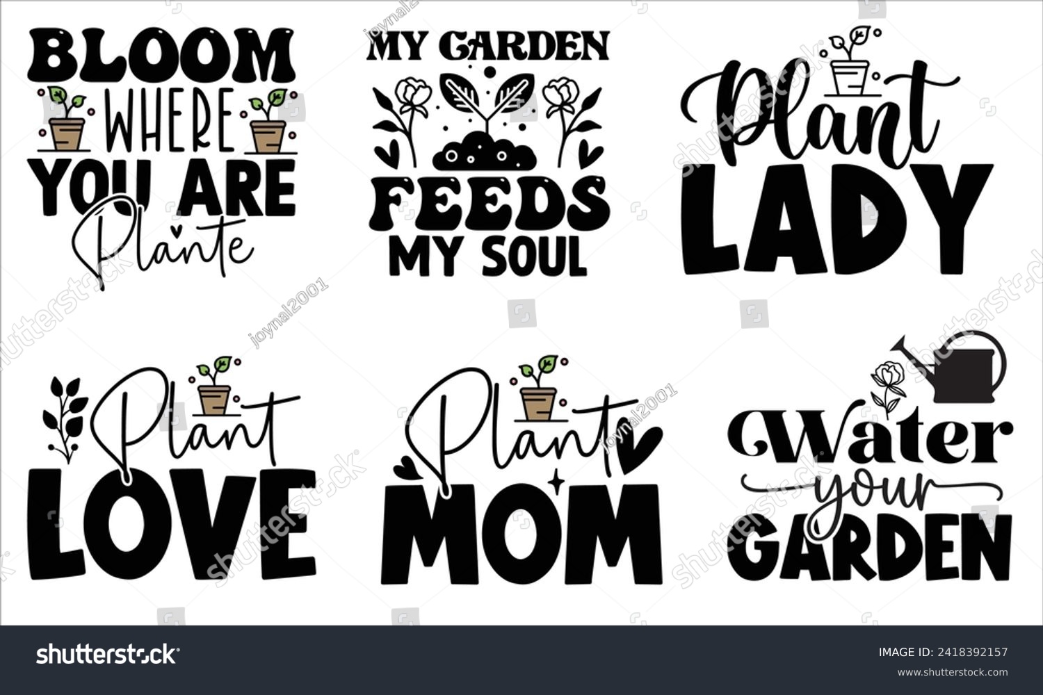 SVG of Garden Design template, Plant Quote T shirt Design, Garden Quotes Design Bundle. svg