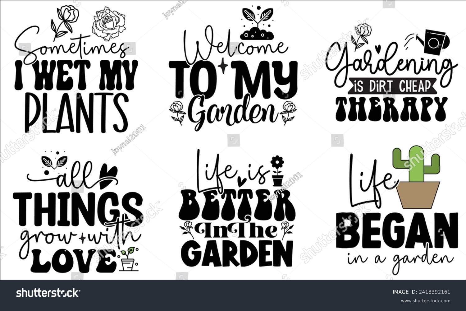 SVG of Garden Design template, Plant Quote T shirt Design, Garden Quotes Design Bundle. svg