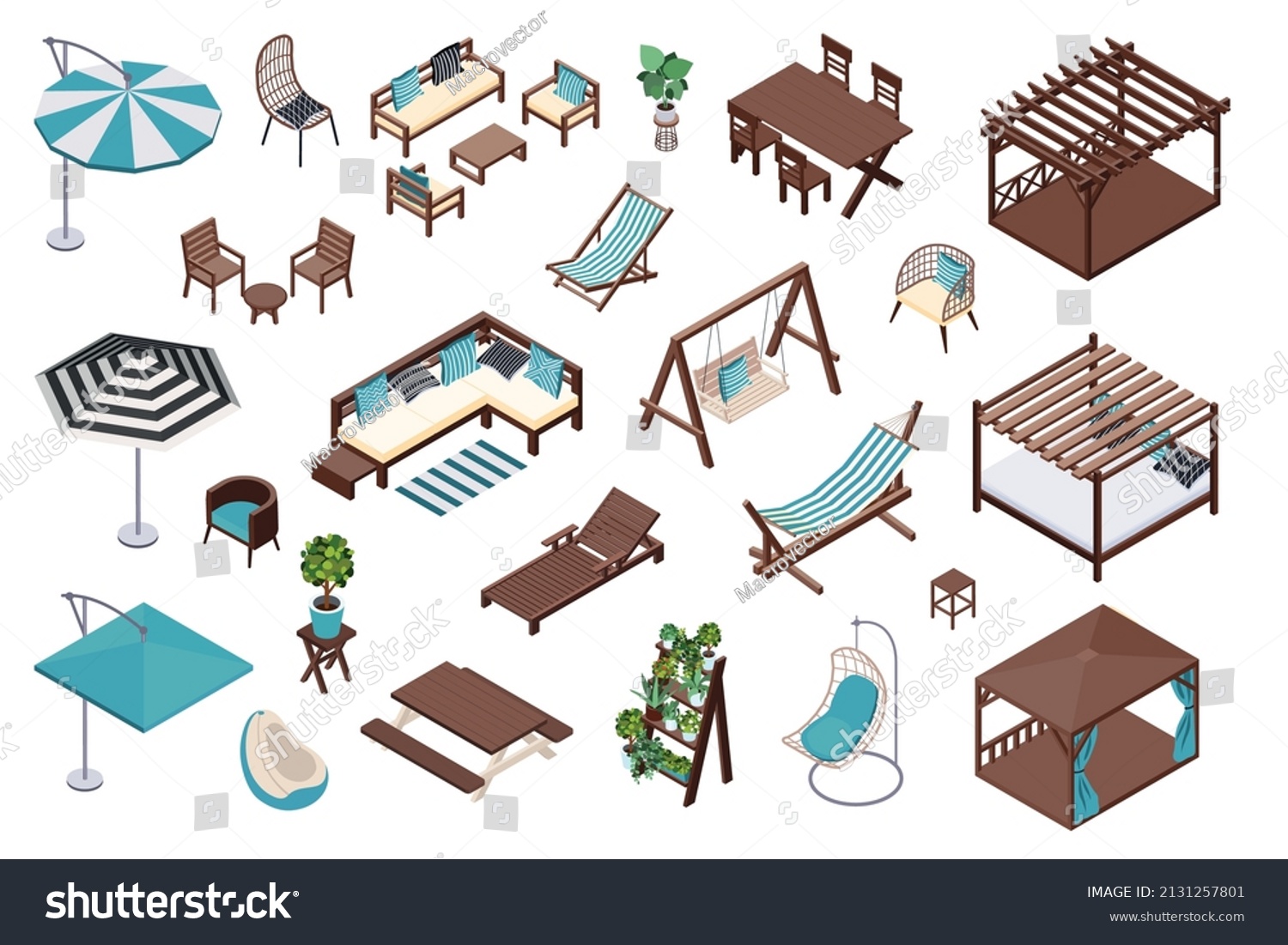 1,108 Isometric garden furniture Images, Stock Photos & Vectors ...