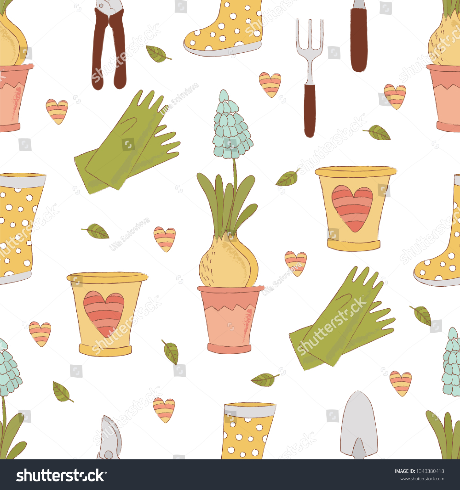 Gardening Print Fabric