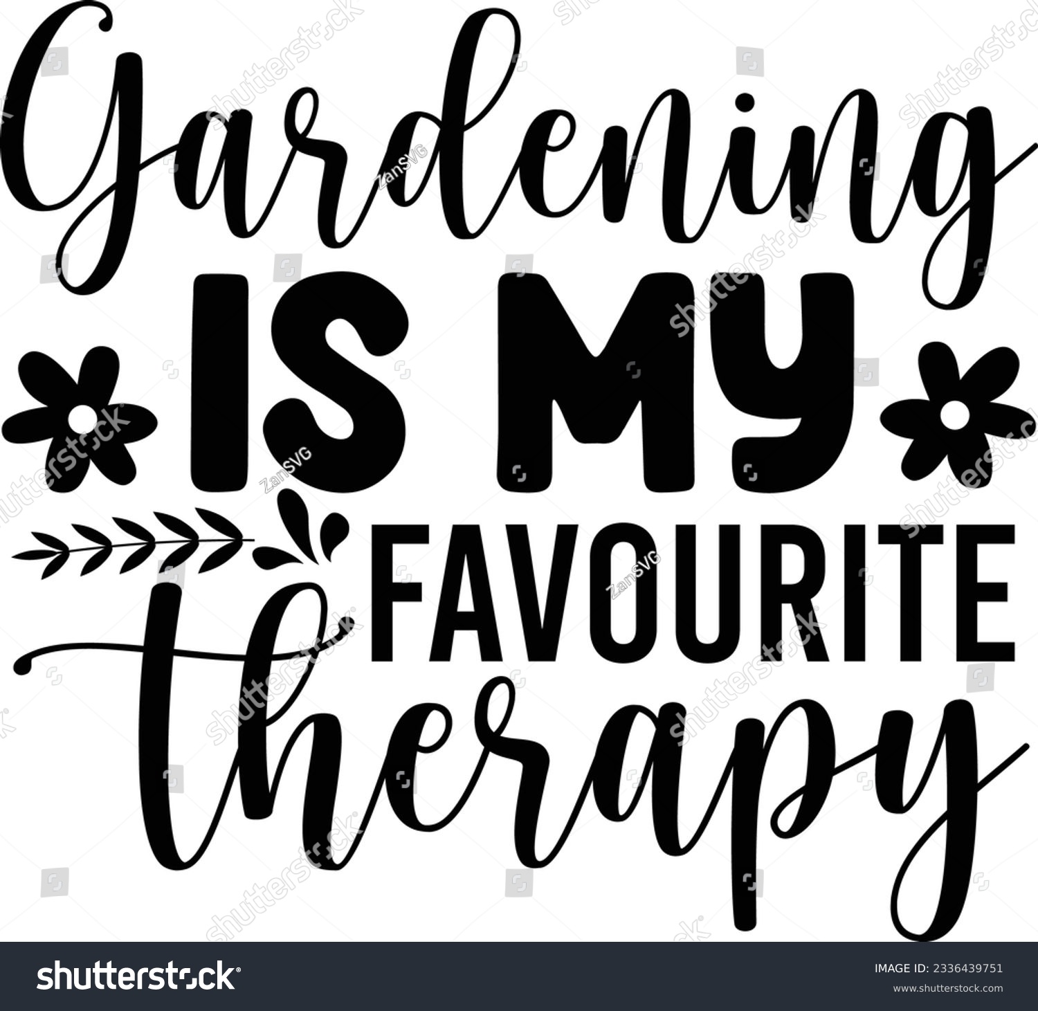 SVG of Gardening is my favourite therapy svg, Garden svg, gardening vector file svg
