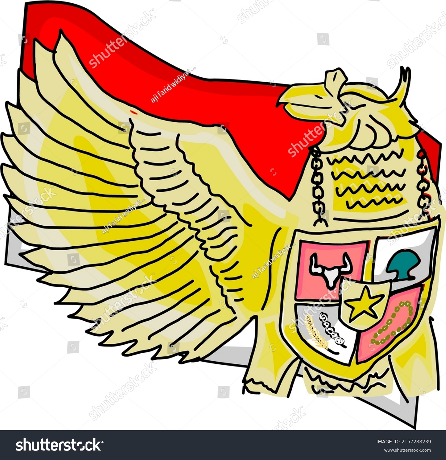 Garuda Symbol Indonesian State Garuda Symbol Stock Vector Royalty Free