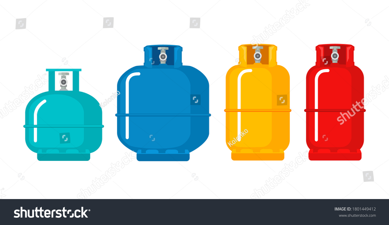 Gas Cylinder Vector Tank Propane Bottle: เวกเตอร์สต็อก (ปลอดค่า