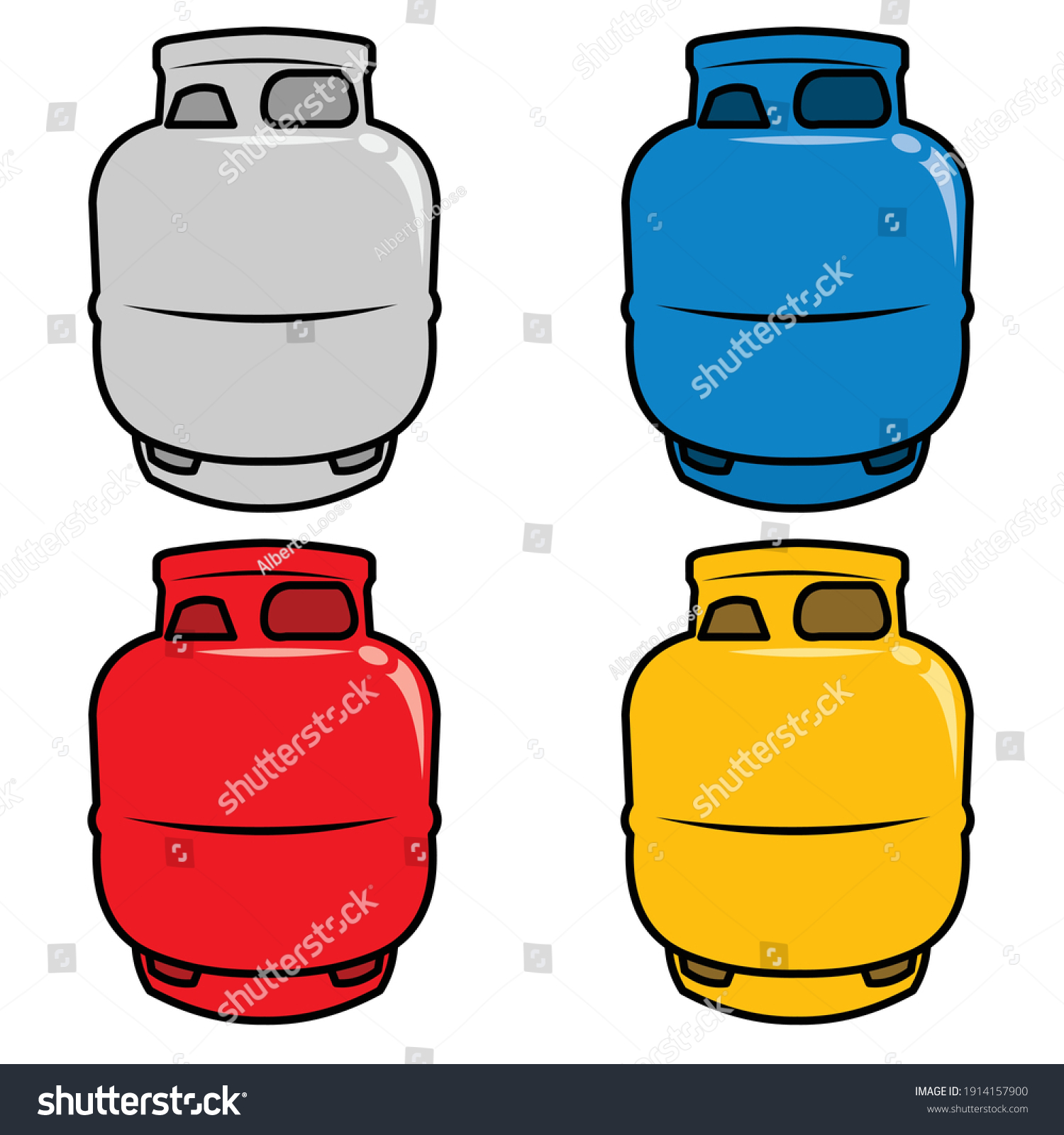 Gas Cylinder Vector Tank Lpg Propane Stock Vector Royalty Free 1914157900 Shutterstock 1747