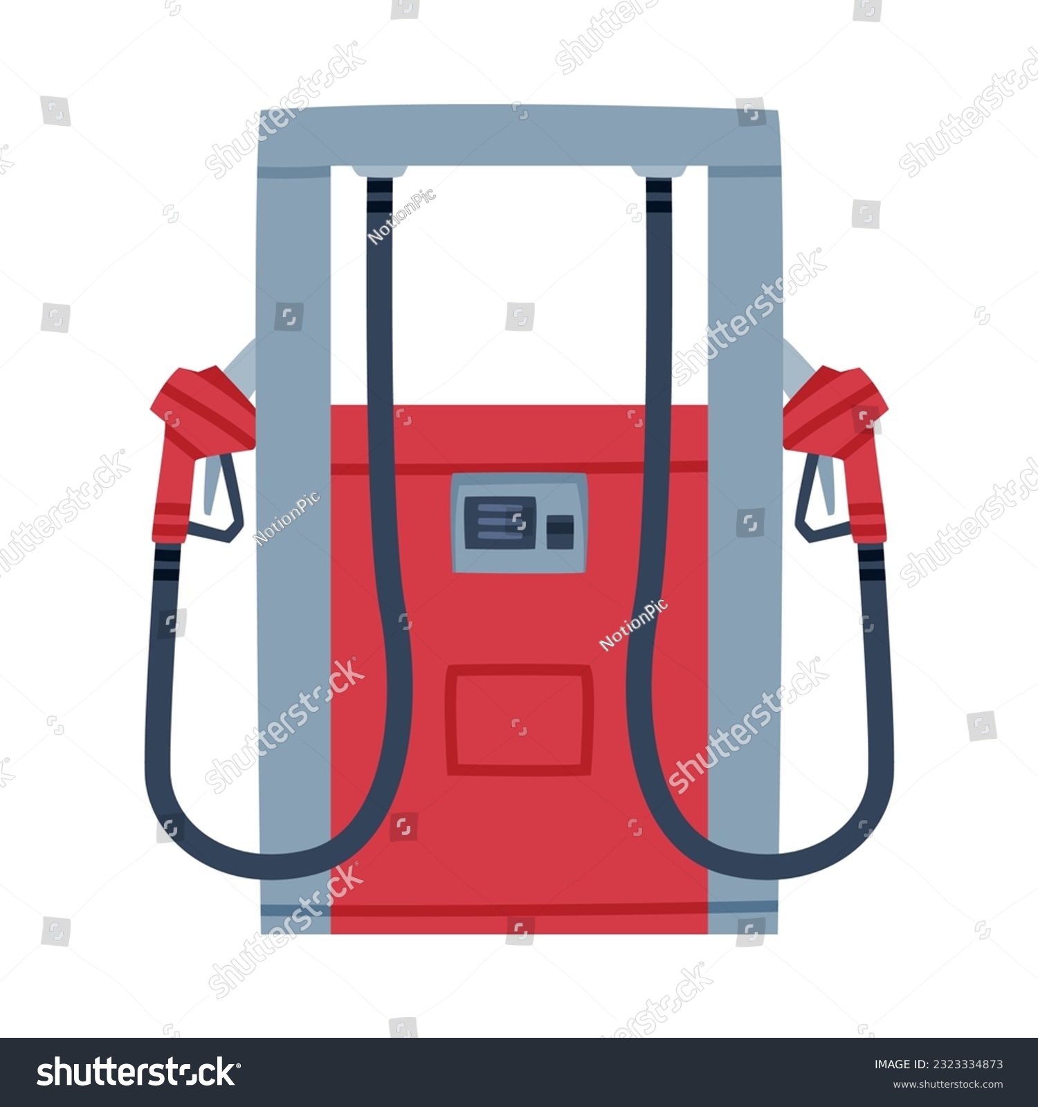 SVG of Gas Filling Station with Gasoline Pump as Facility with Fuel for Motor Vehicle Vector Illustration svg