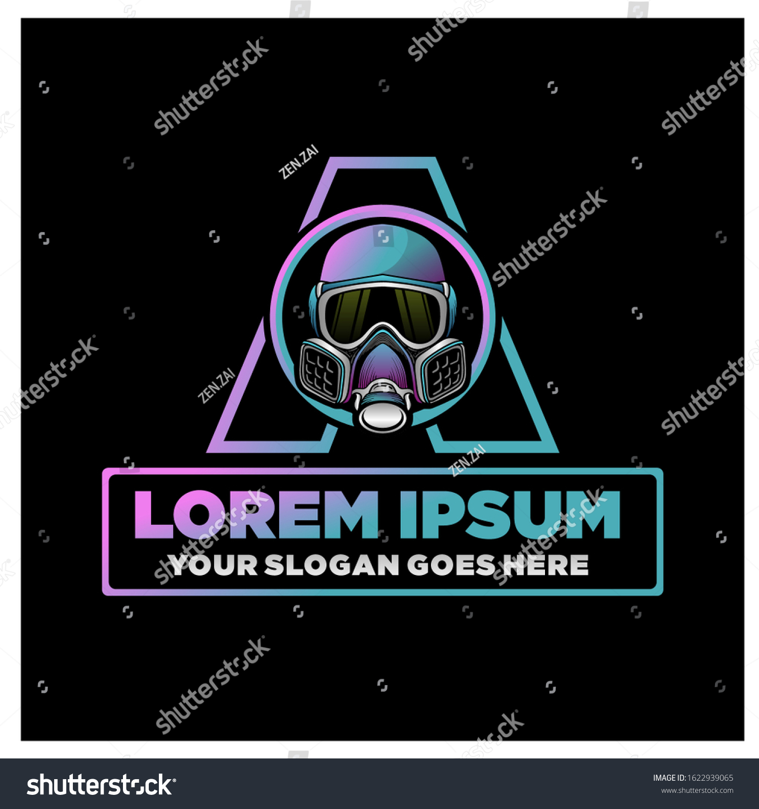 Gas Mask Game Logo Vector Logo Stock Vector (Royalty Free) 1622939065 ...