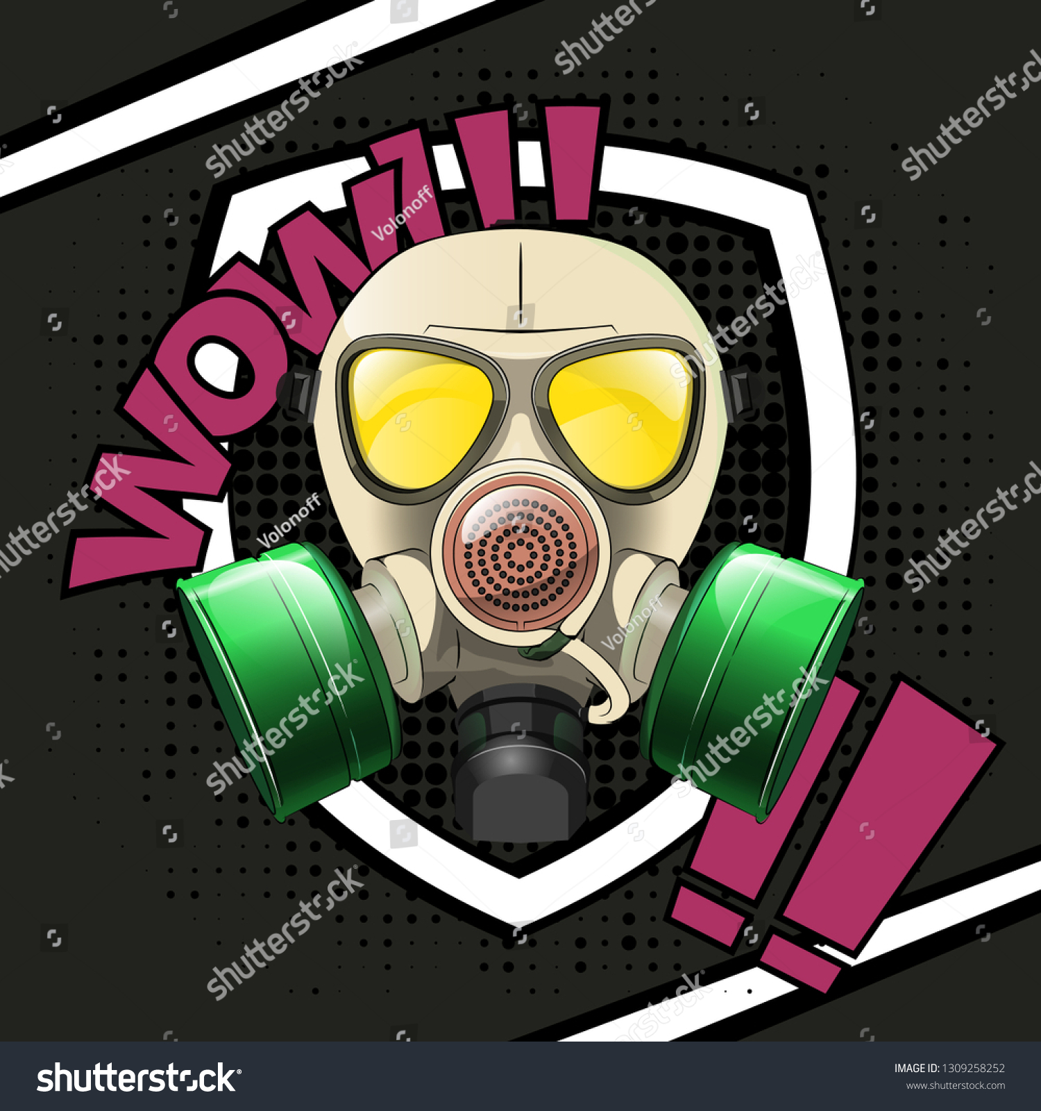 Gas Mask Respirator Skull Breather On Stock Vector Royalty Free 1309258252 Shutterstock