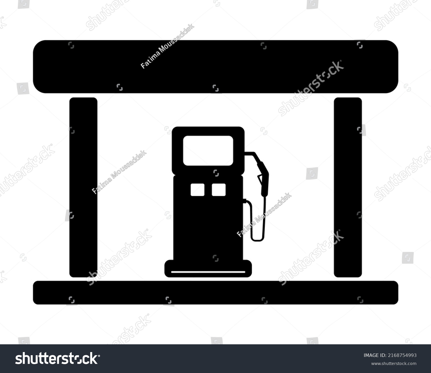 SVG of Gas Petrol Station Icon Silhouette. svg