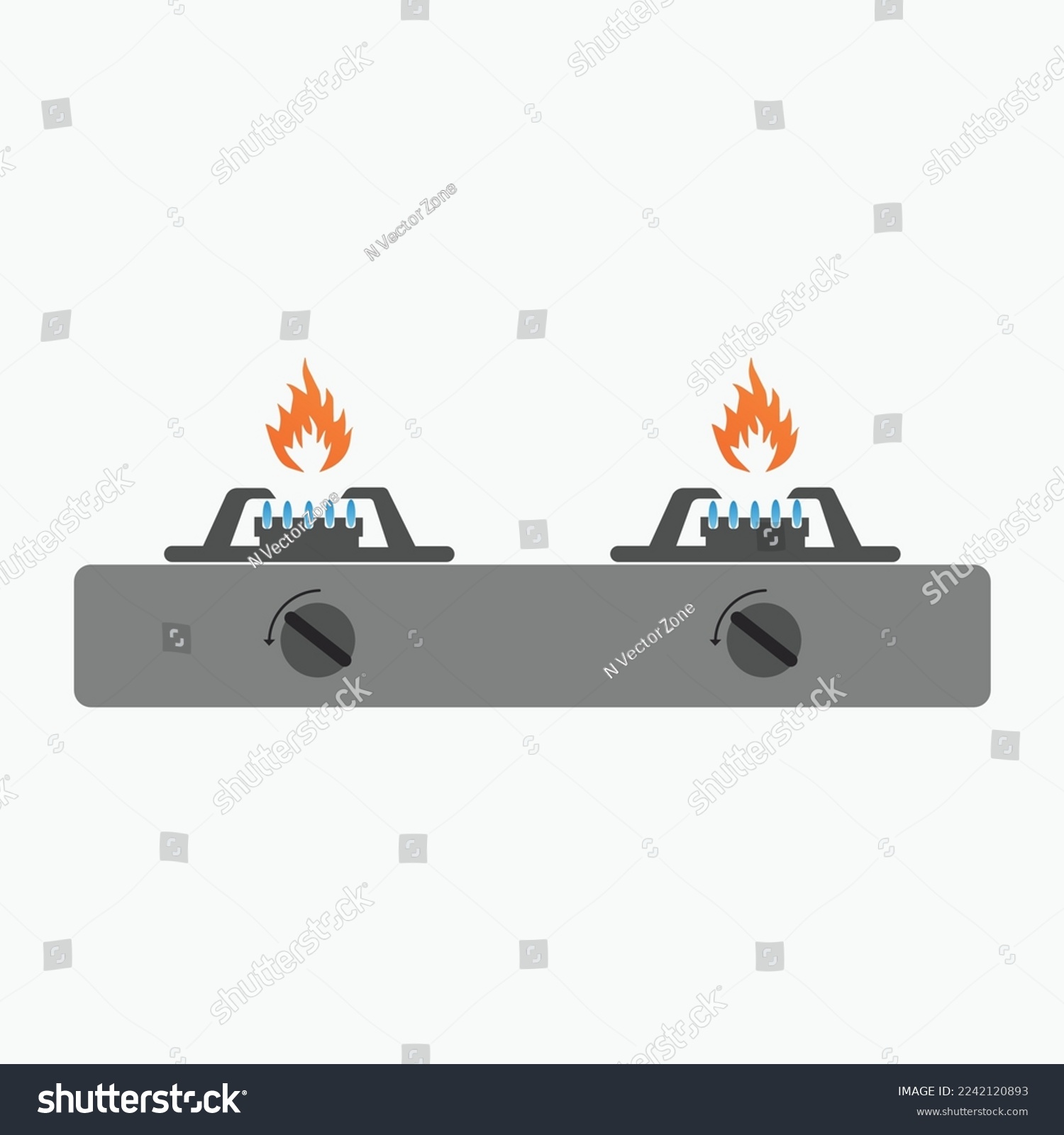 SVG of Gas stove icon. Vector illustration of Flame Gas Fire Stock illustration for free download. svg