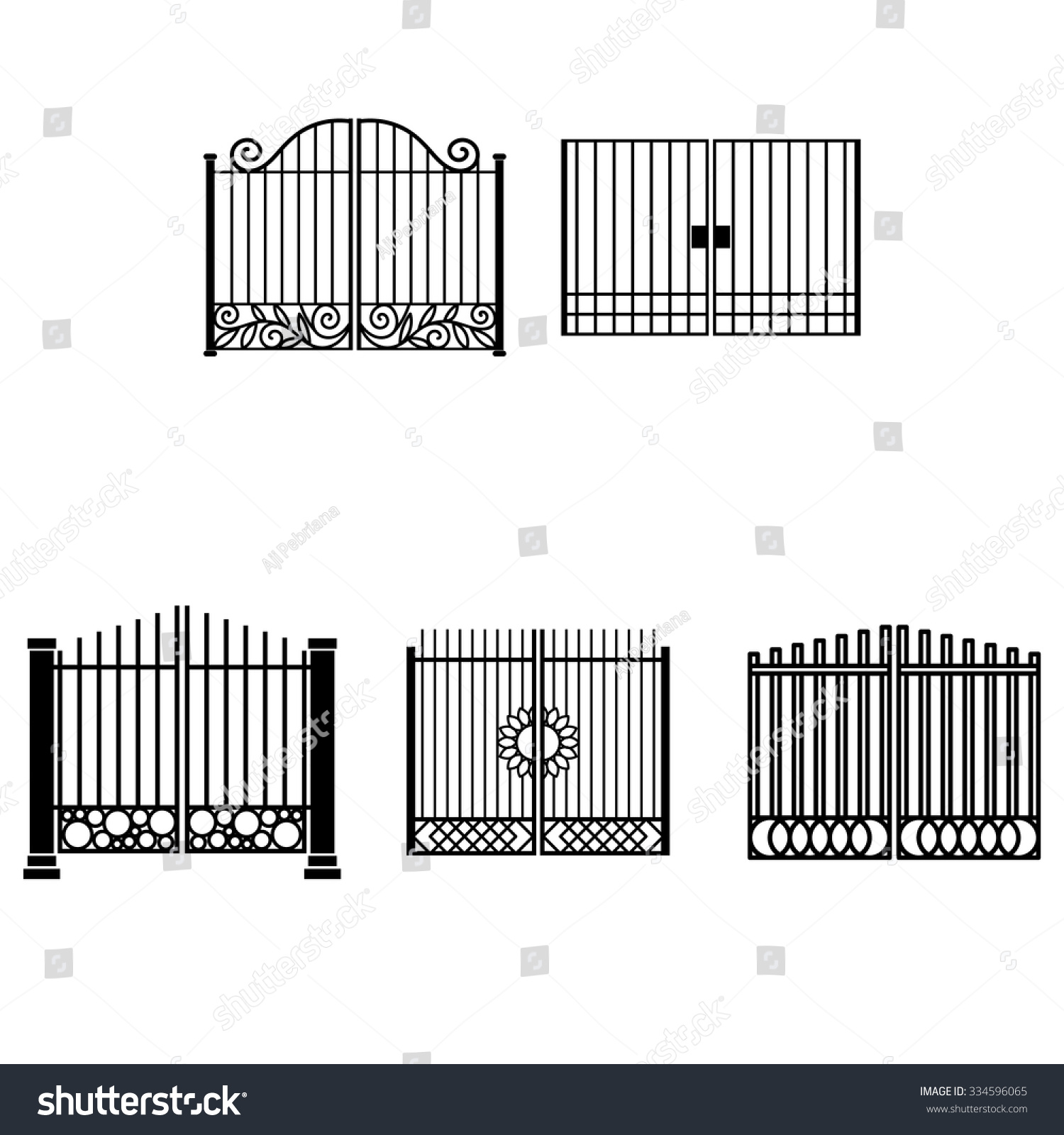 Gate Stock Vector Illustration 334596065 : Shutterstock